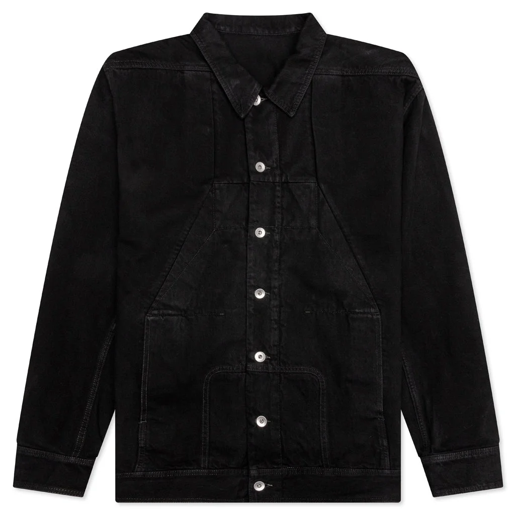 GIACCA IN DENIM SPHINX JUMBO WORKER JACKET - BLACK - 1