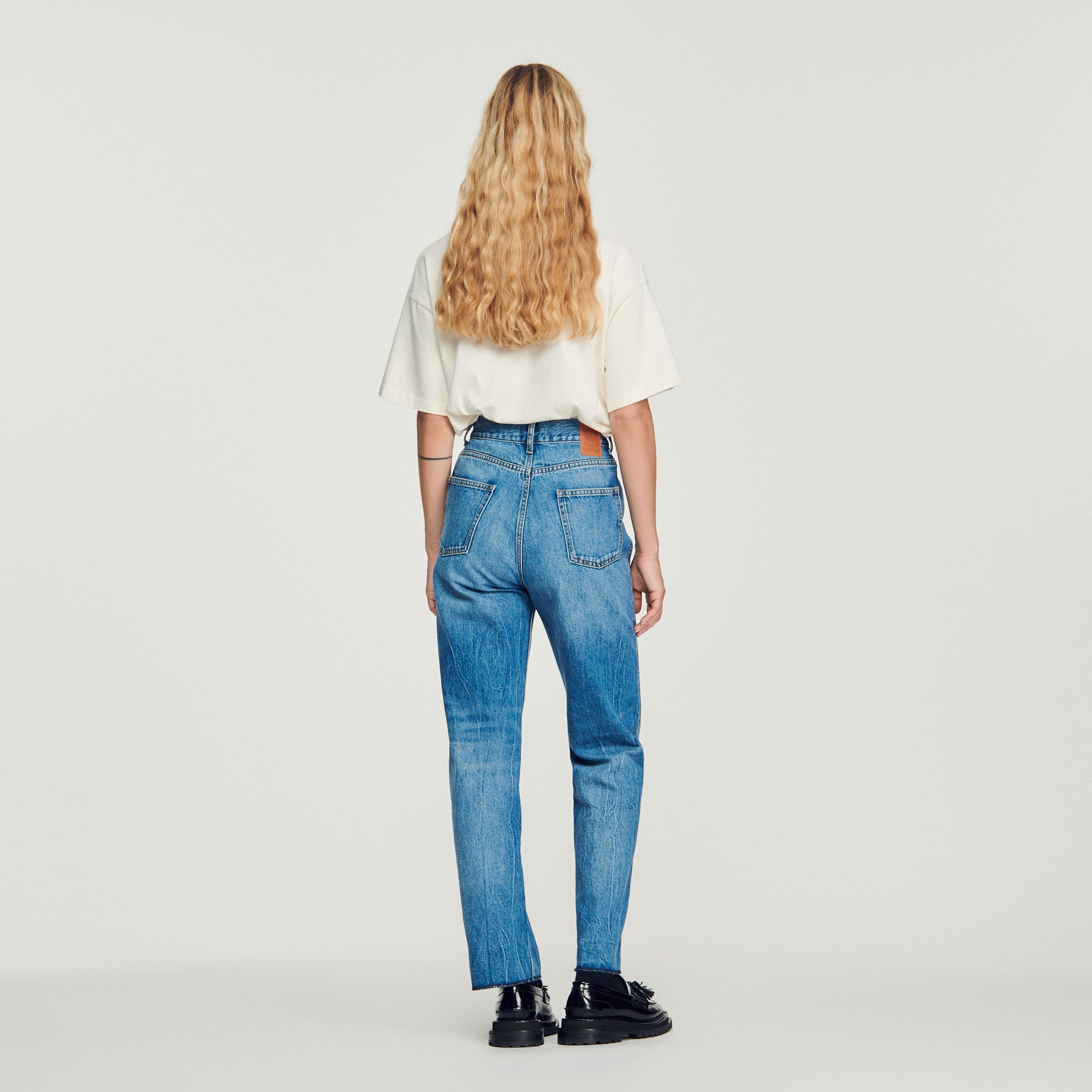 Faded straight-leg jeans - 6