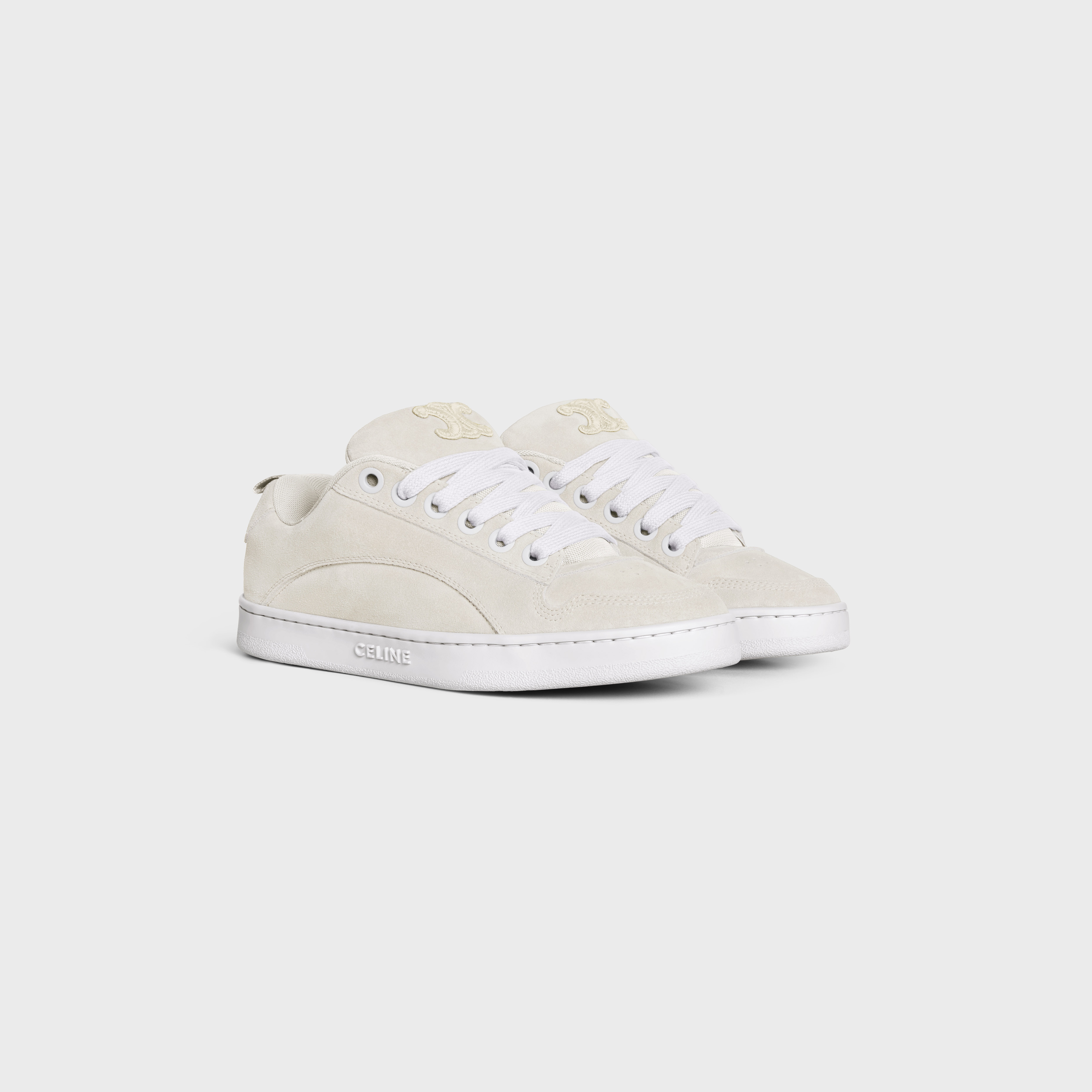 CELINE CELINE HUNTINGTON LOW LACE-UP SNEAKER in SUEDE
