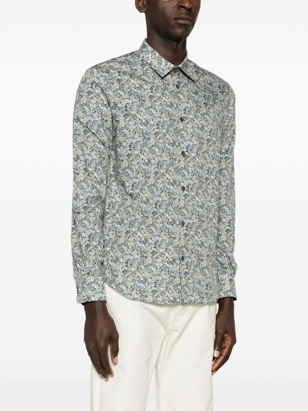 floral-print poplin shirt - 3