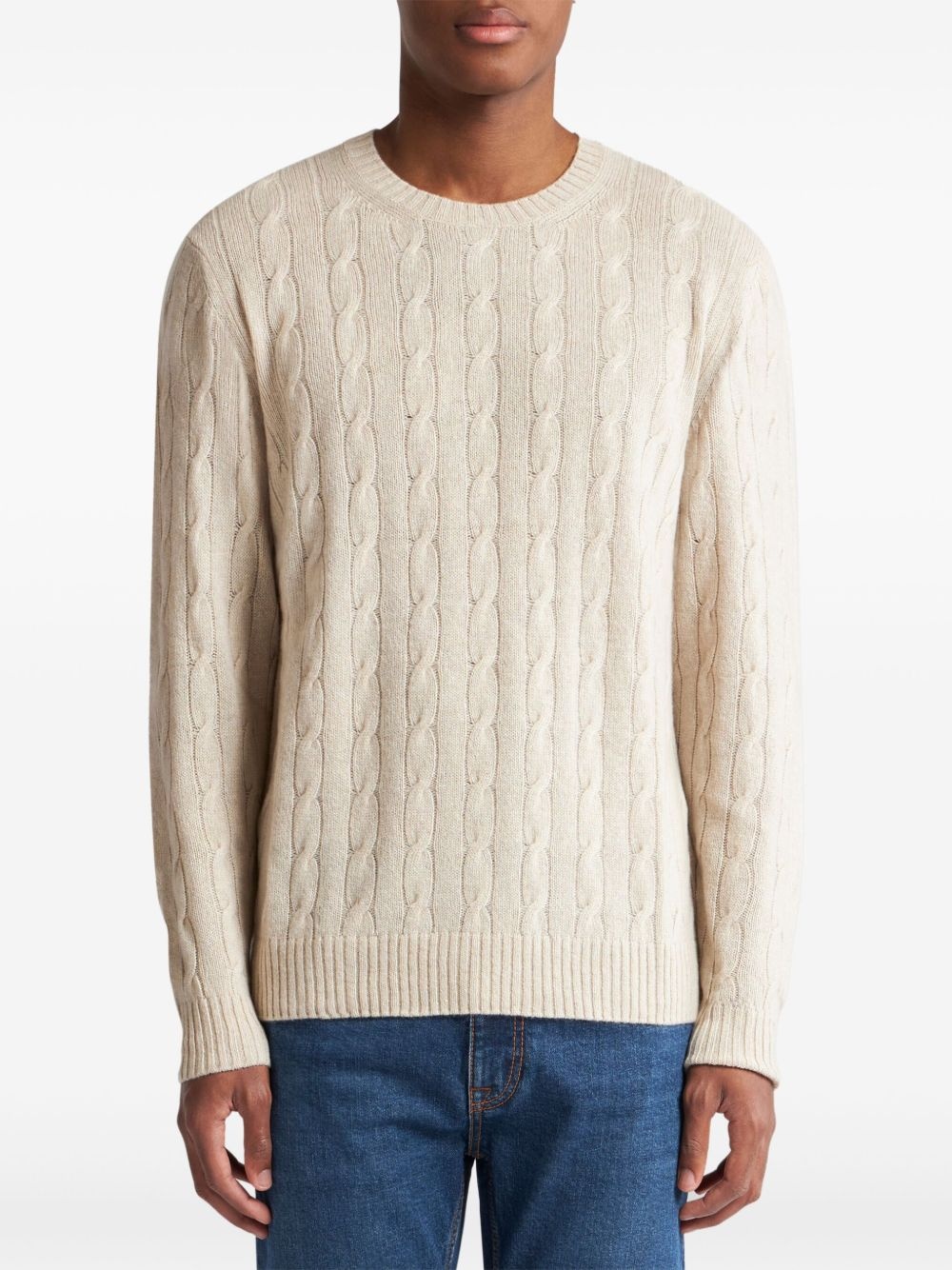 cable-knit cashmere sweater - 2