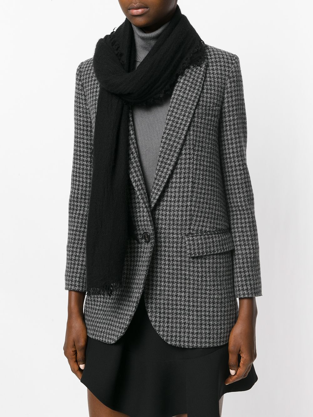 fringed knitted scarf - 2