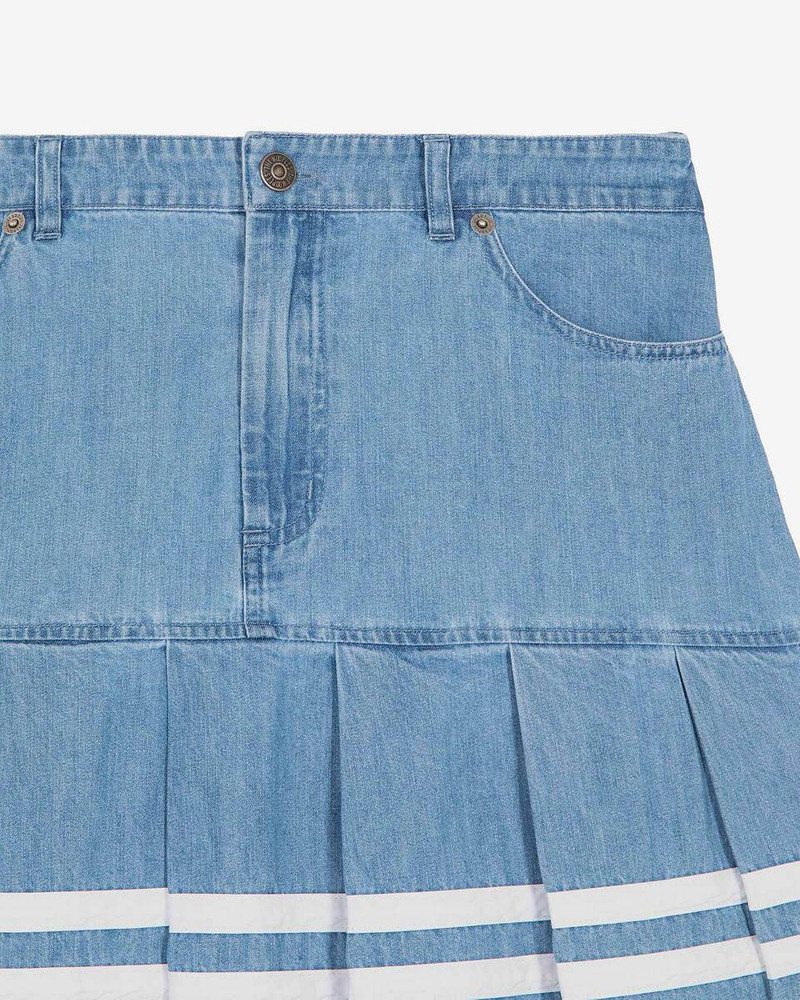 SHORT PLEATED DENIM SKIRT 7