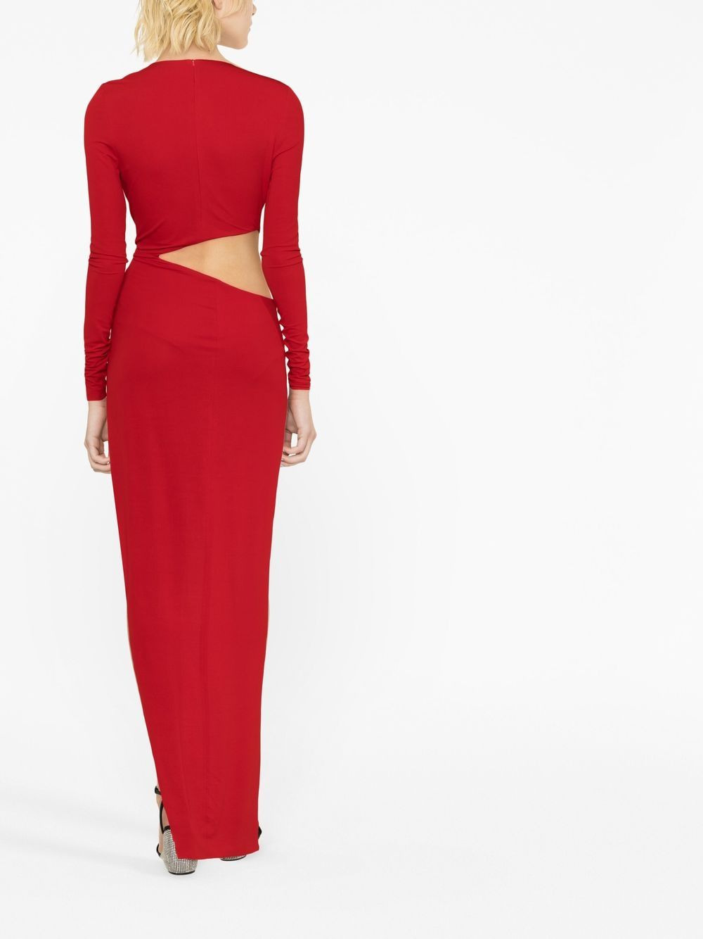 V-neck cut-out dress - 4