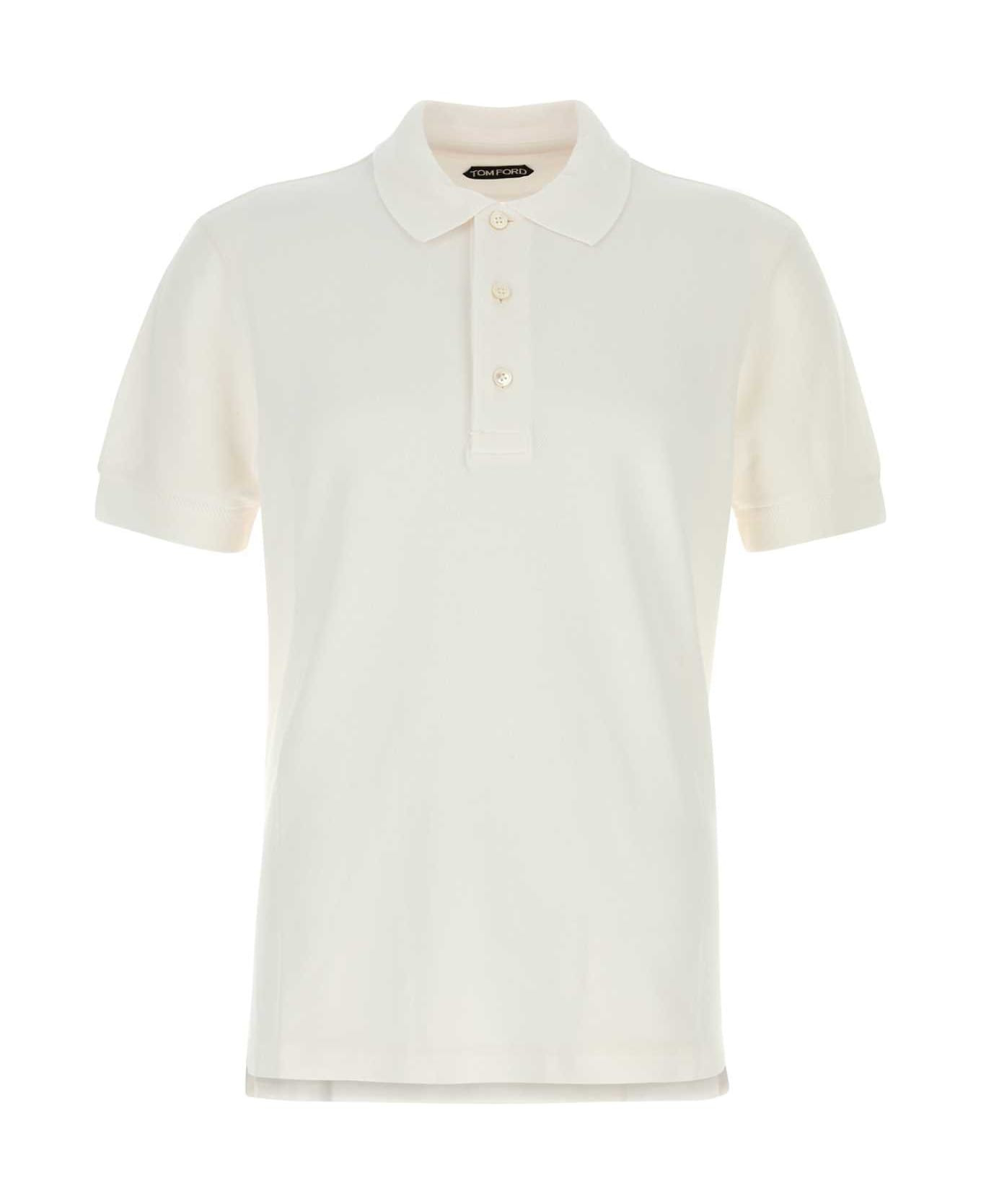 White Piquet Polo Shirt - 1