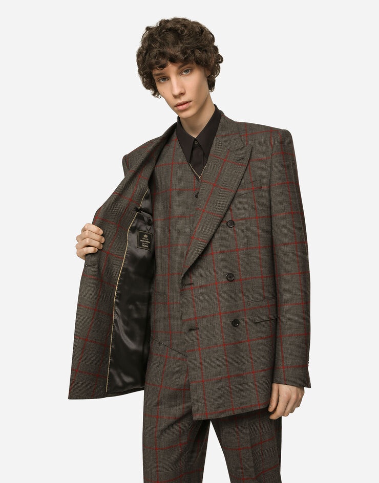 Double-breasted glen plaid Sicilia-fit suit - 5