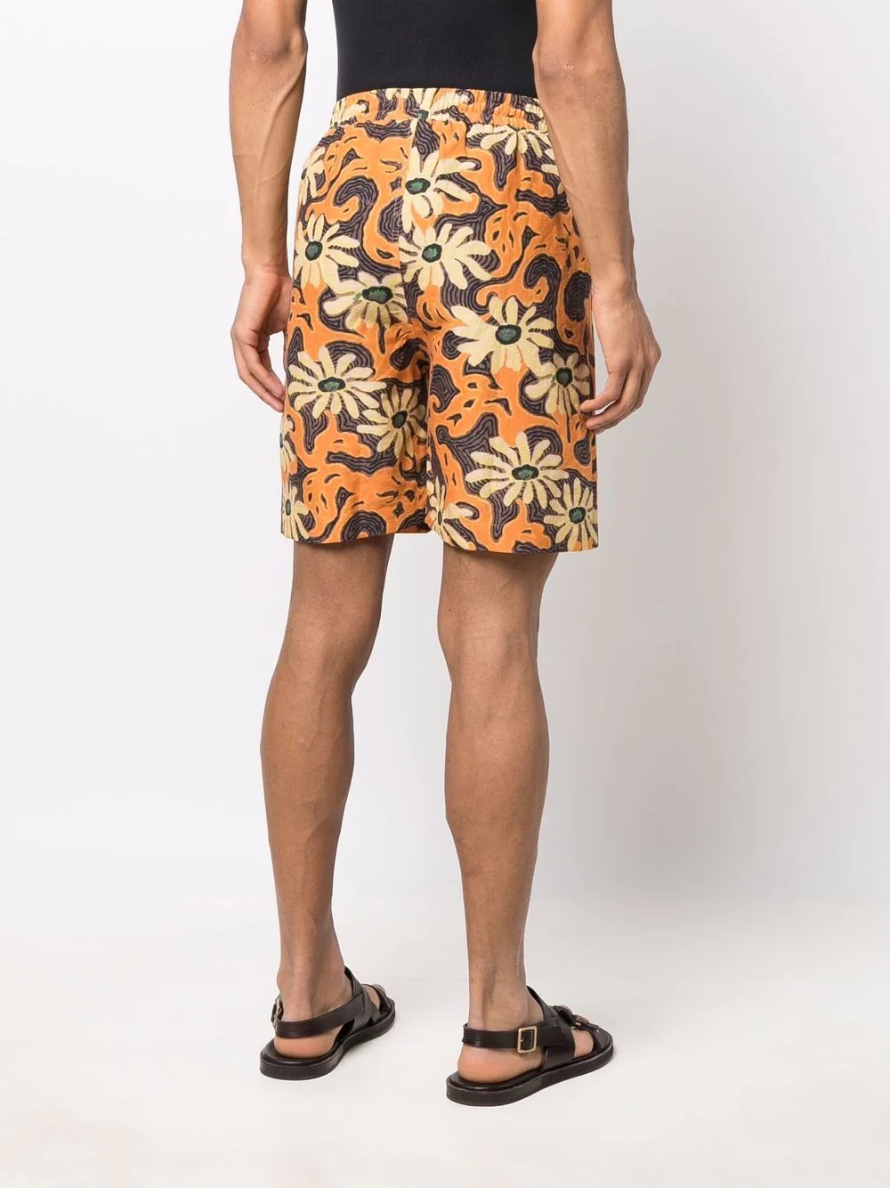 floral-print elasticated-waist Bermuda shorts - 4