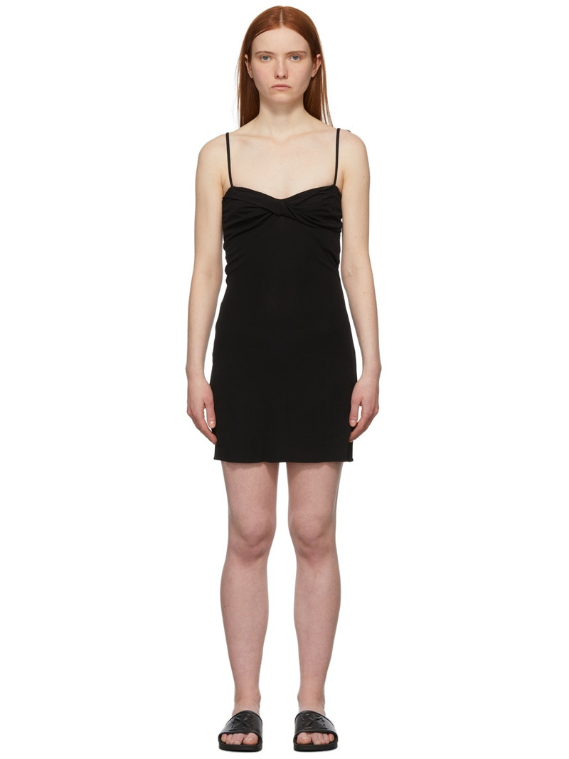 twist-detail sweetheart-neck mini dress 1