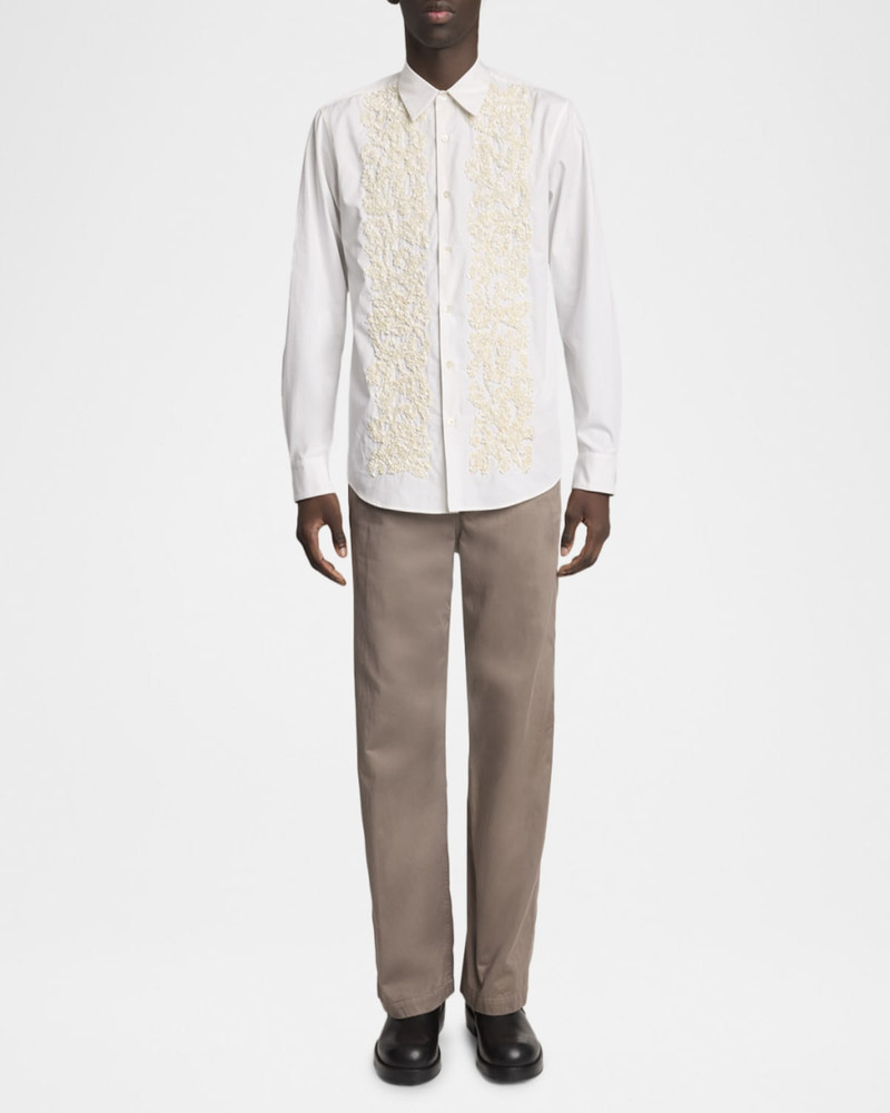 Dries Van Noten Men's Curles Cotton Embellished-Front Dress Shirt outlook