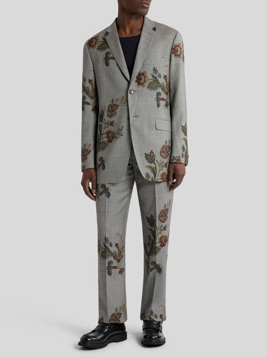 PRINTED WOOL TROUSERS - 4