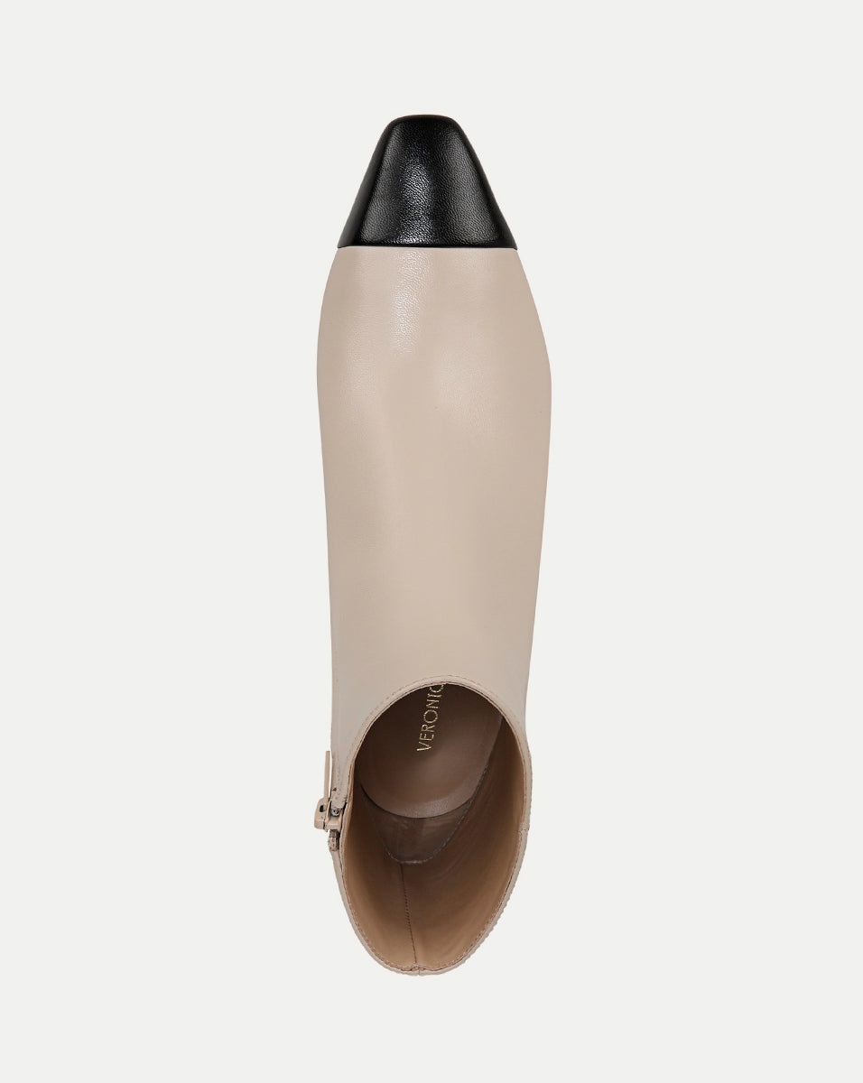 CECILE LEATHER CAP-TOE BOOTIE - 3