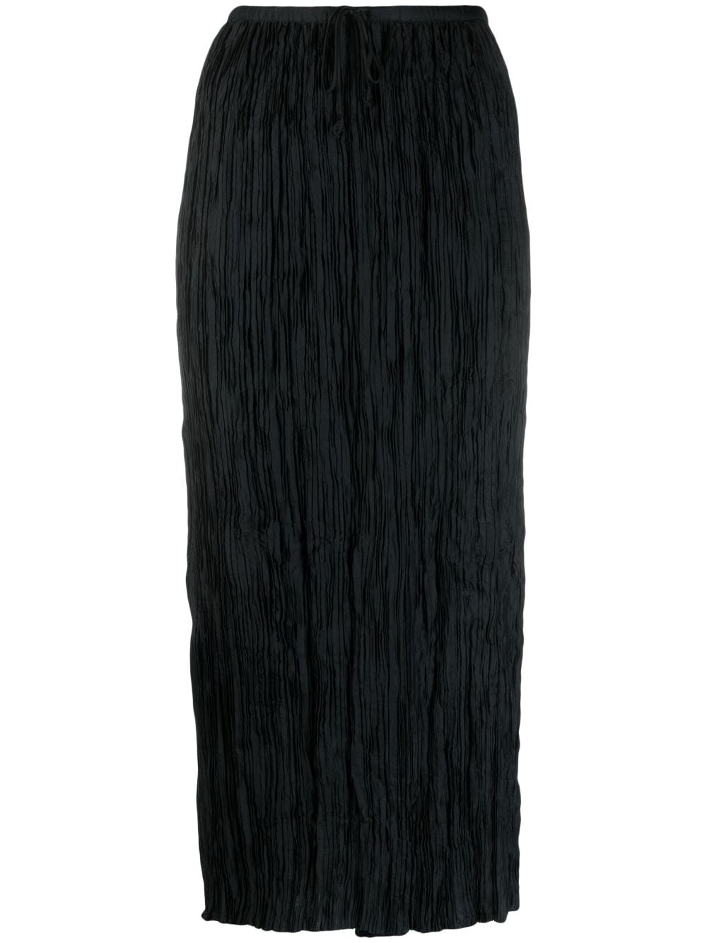 drawstring-waist plissÃ© straight skirt - 1