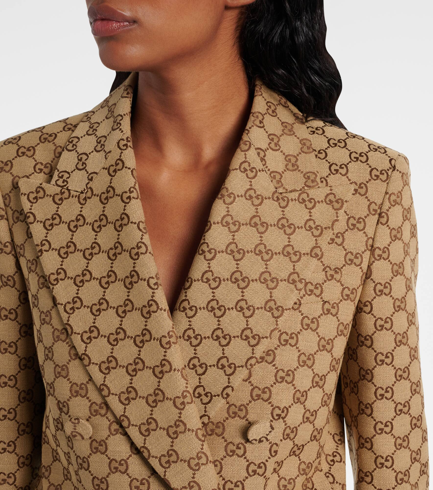 Cotton-blend GG jacquard blazer - 4