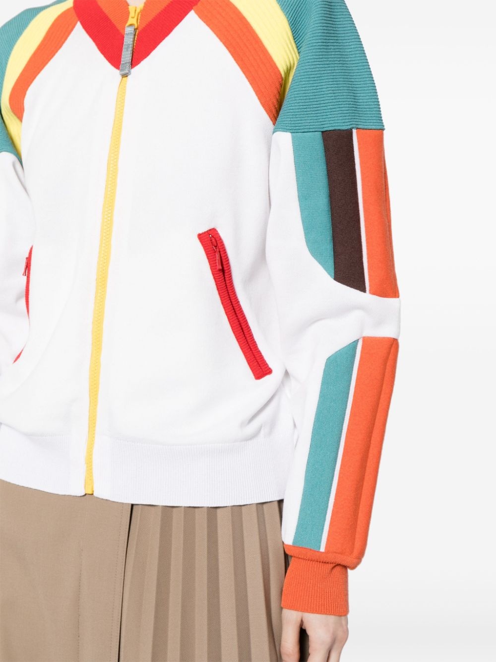 colour-block zip-up jacket - 5