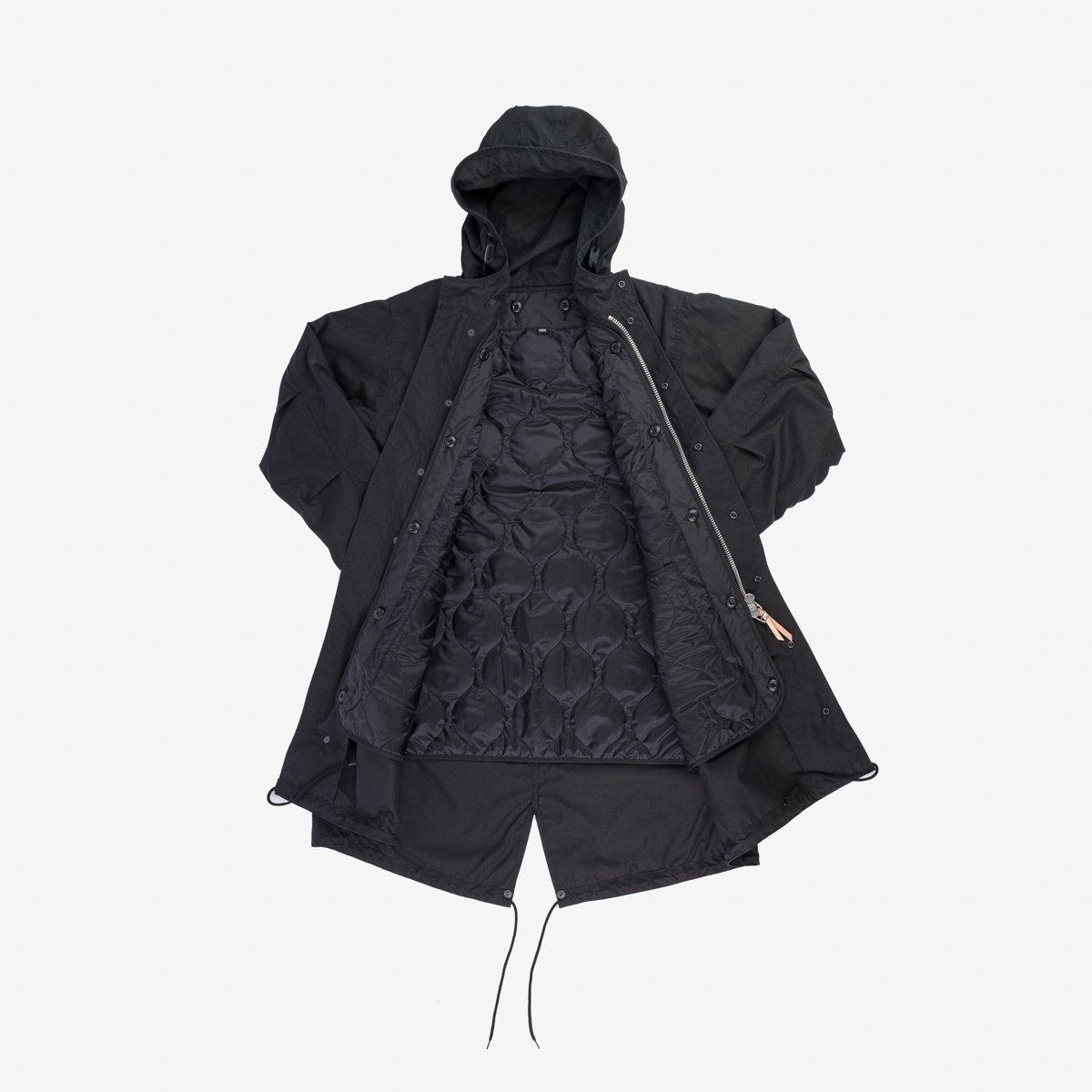 IHM-38-BLK 5oz Quilted Lining M-51 Type Field Coat - Black - 10