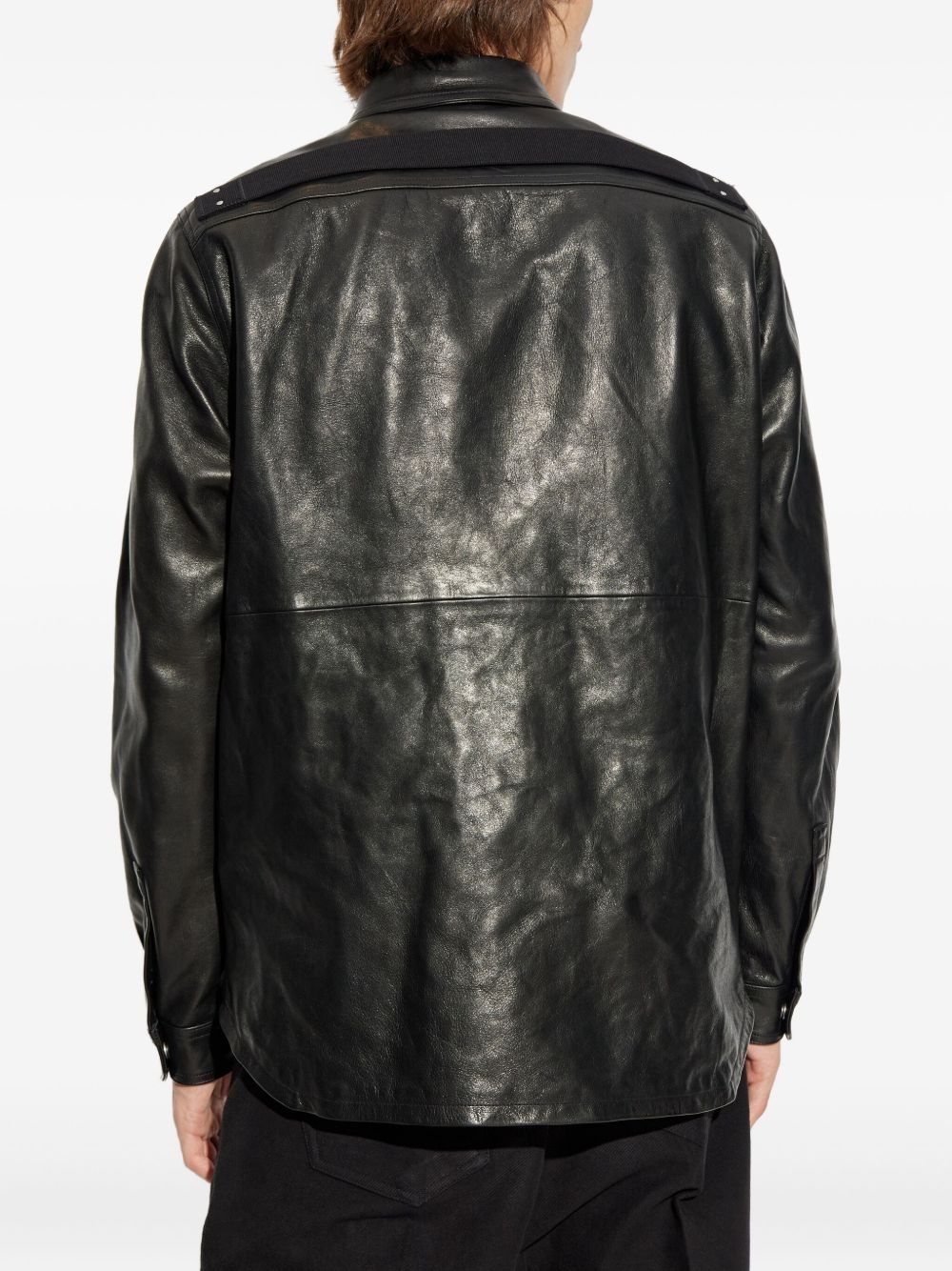 button-fastening flap-pocket shirt - 4