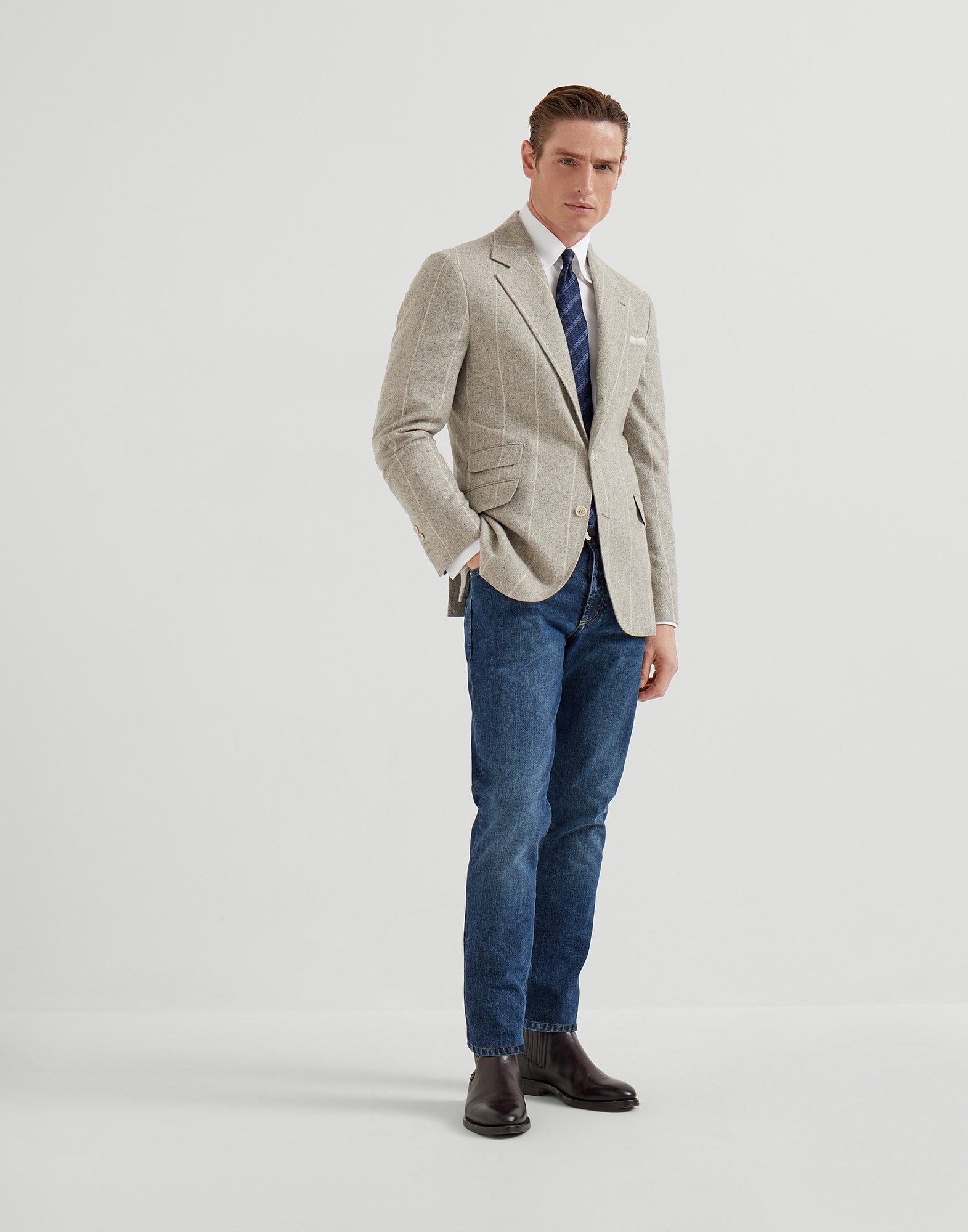 Comfort denim slim fit five-pocket trousers - 4