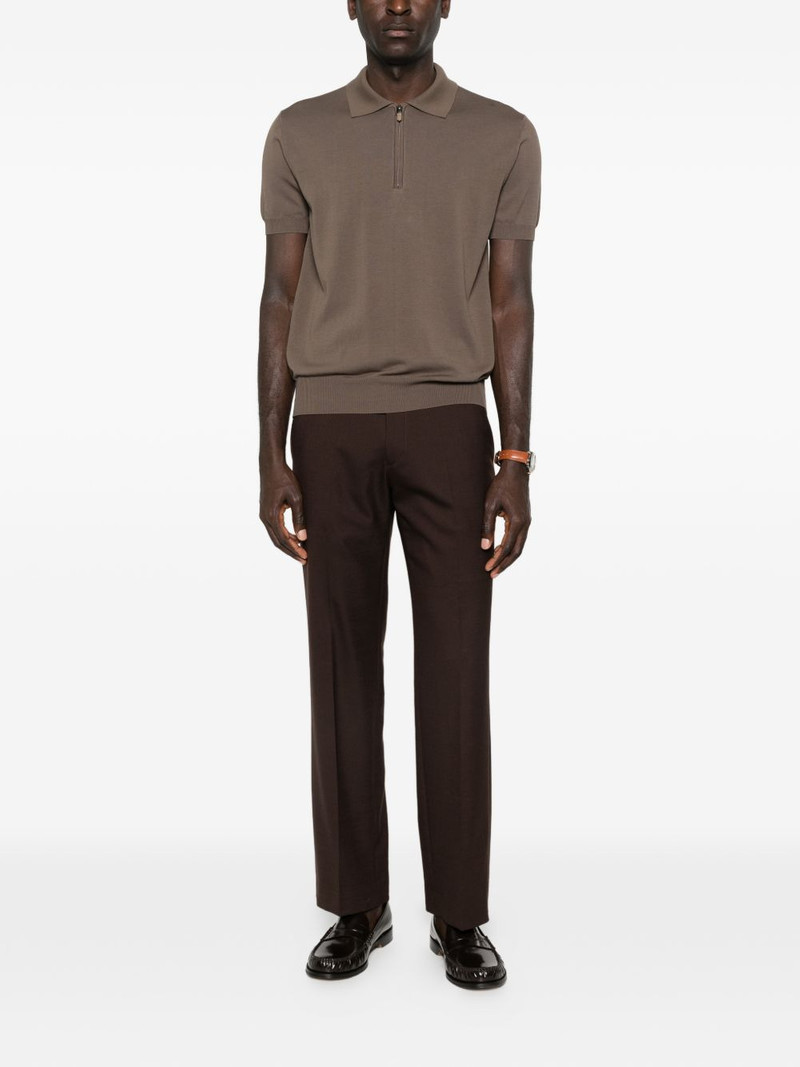 Canali zip-up polo shirt outlook