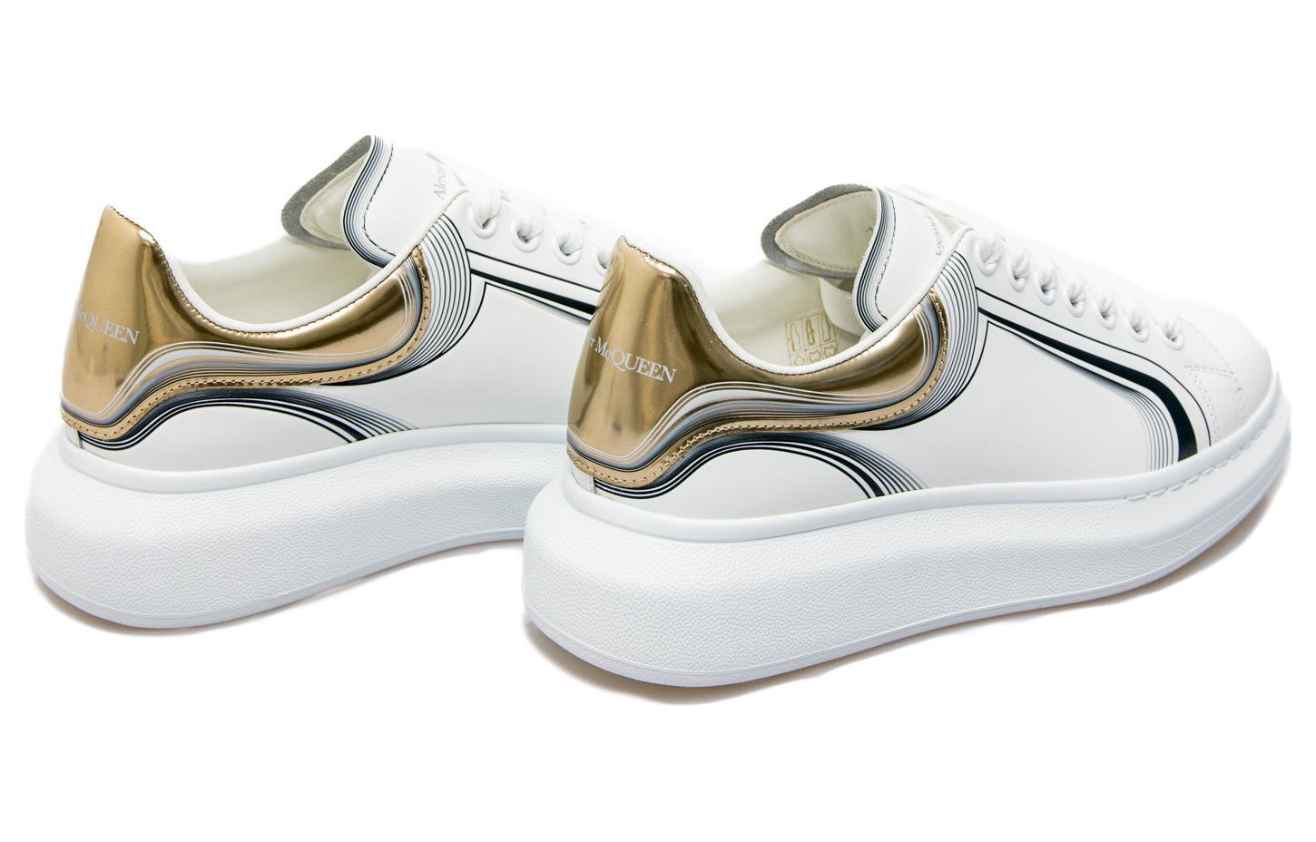 Alexander McQueen Oversized Sneaker 'White Vanilla Black' 750336WIDJP8834 - 4