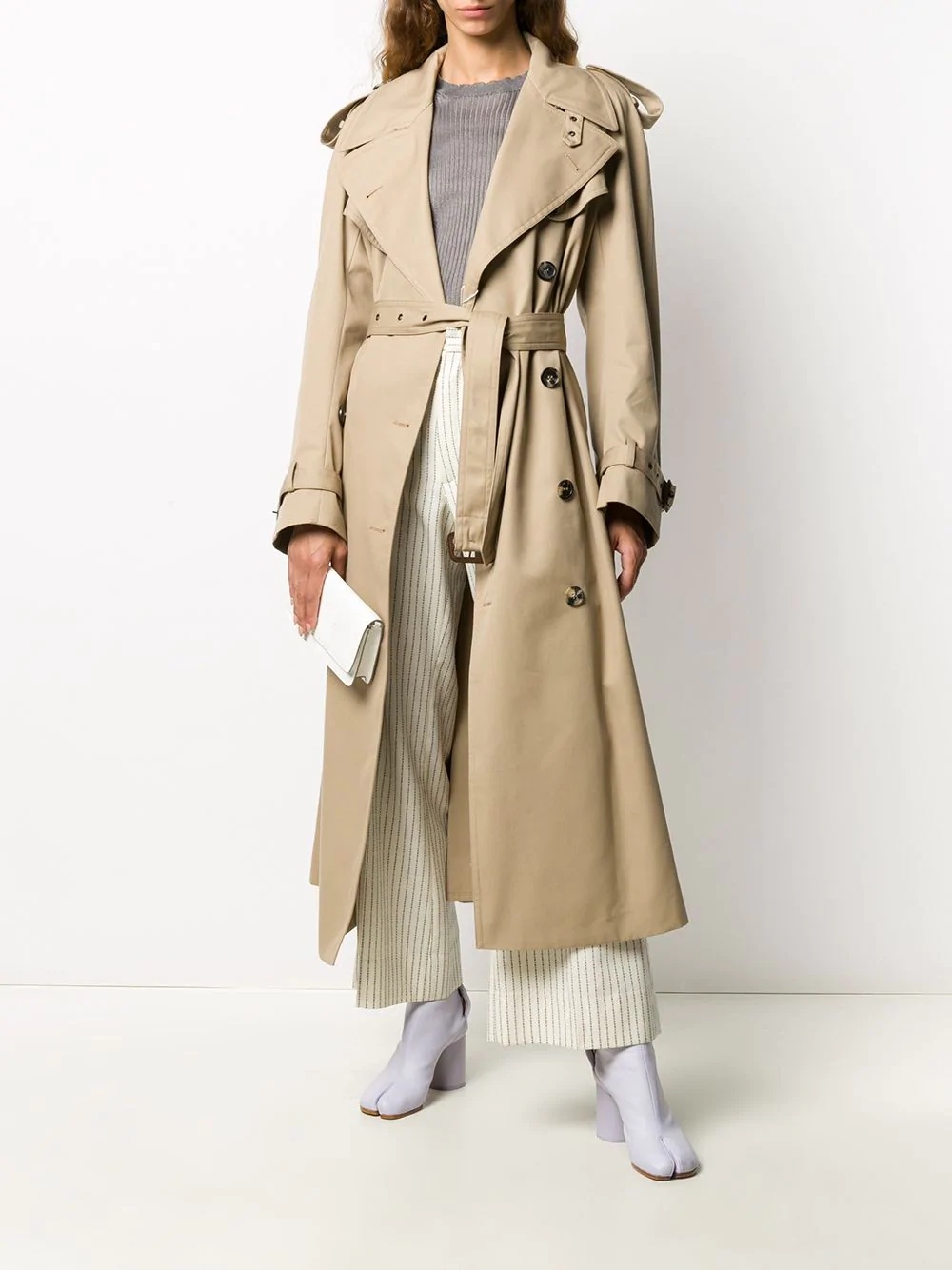 oversize long trench coat - 2