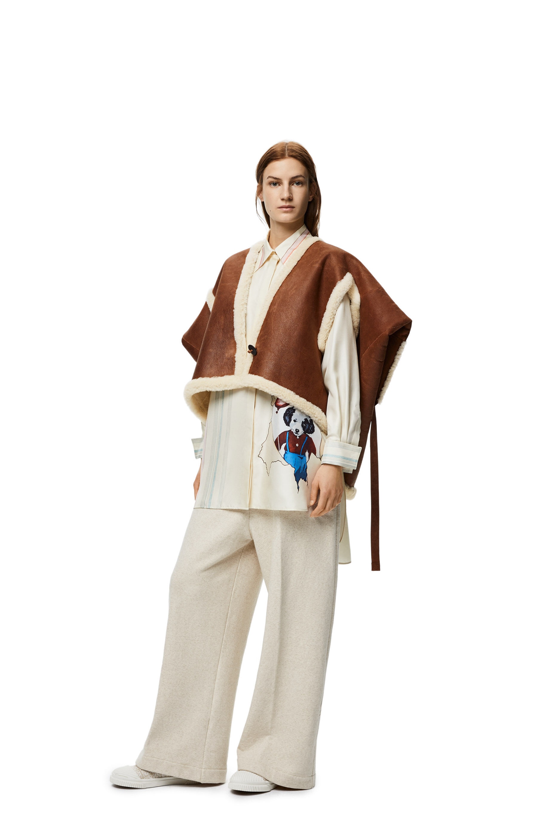 Oversize vest in shearling - 3