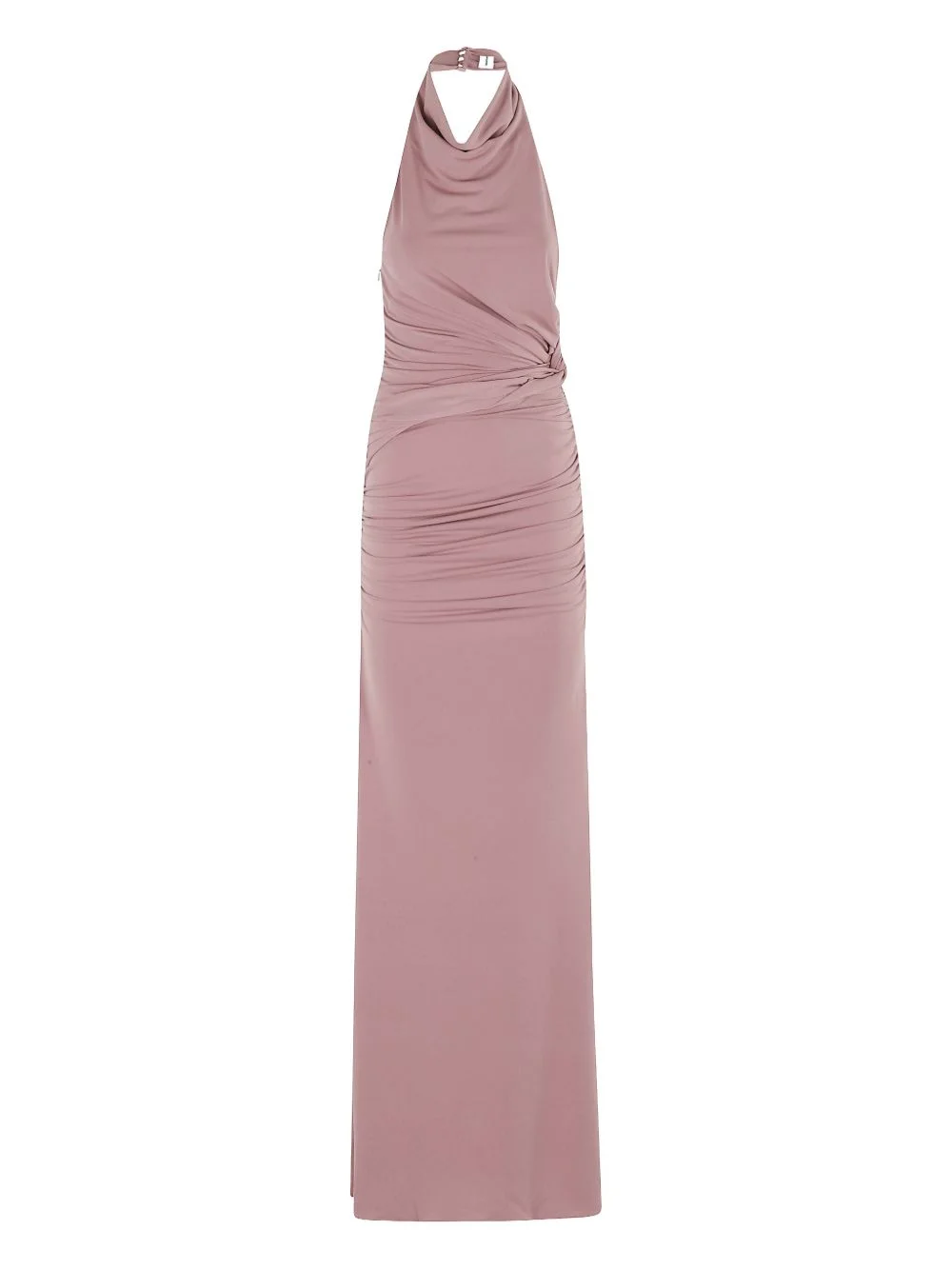 halterneck draped maxi dress - 1