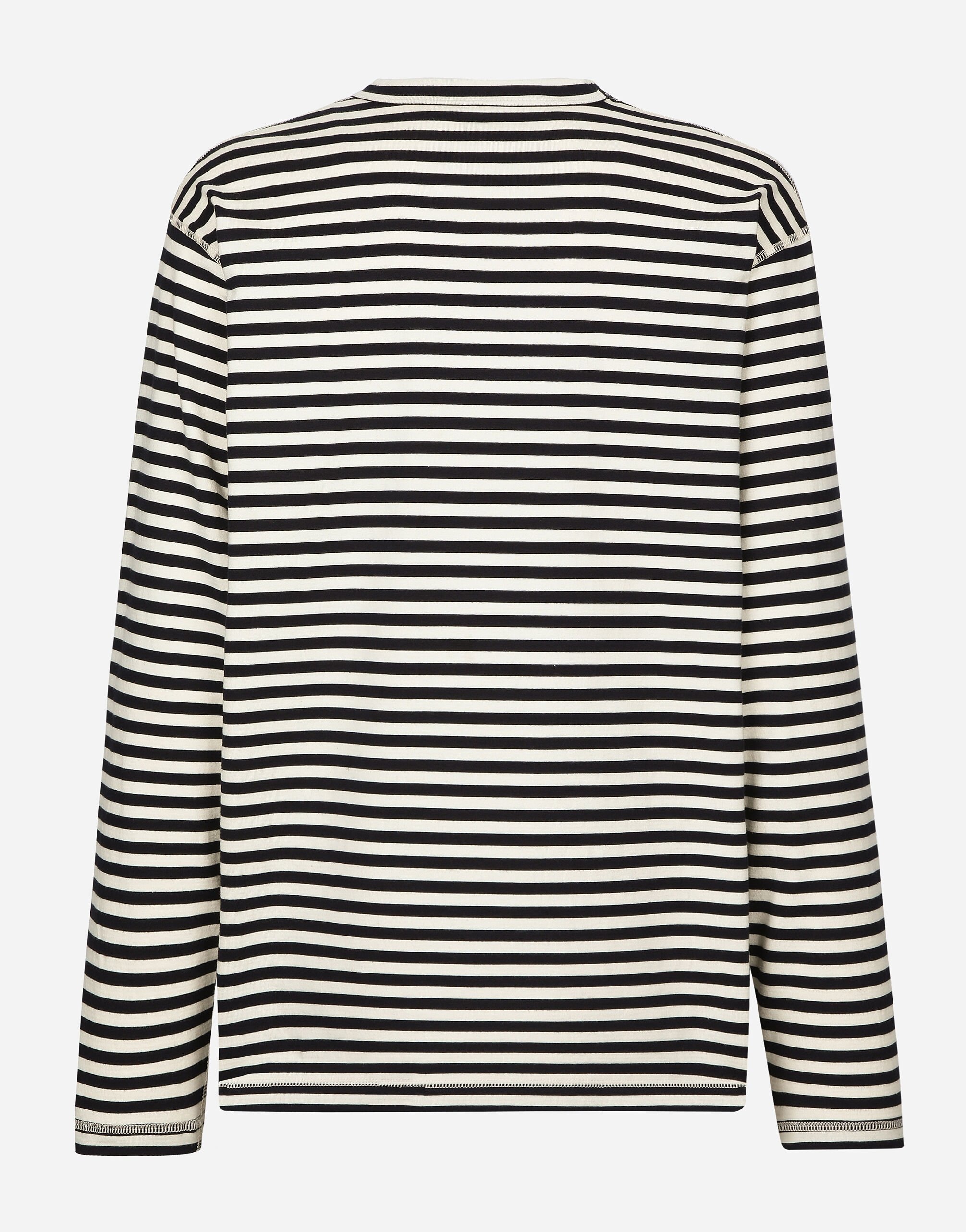 Long-sleeved striped T-shirt with logo - 2