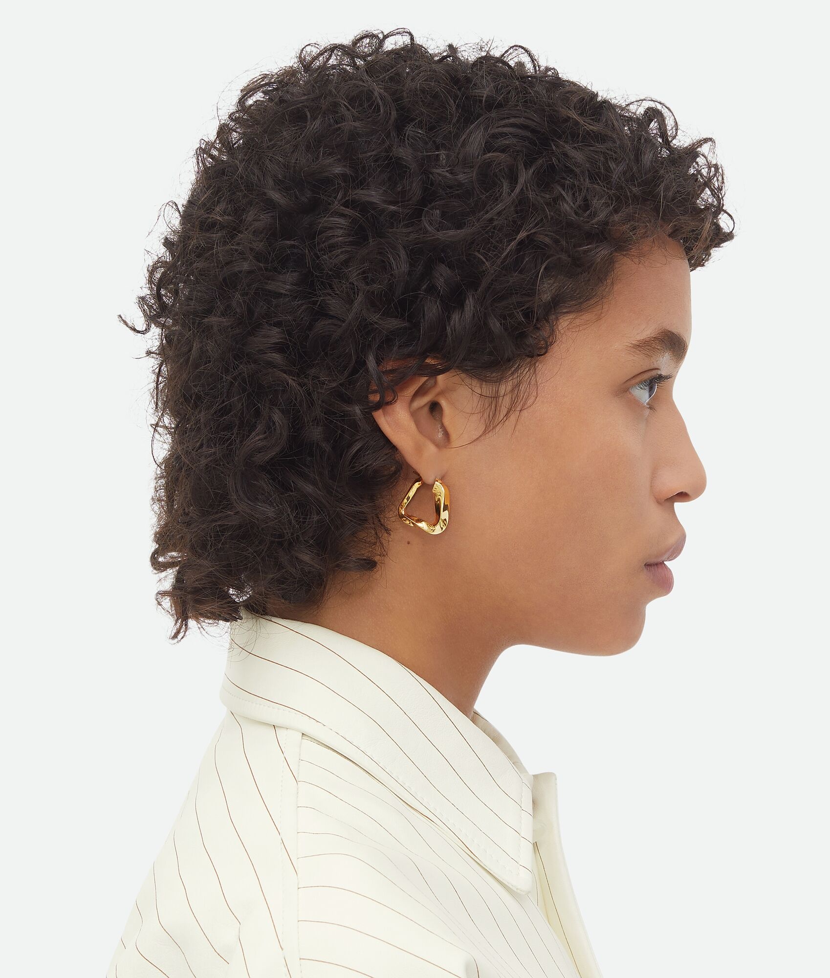 Small Twist Triangle Hoop Earrings - 2