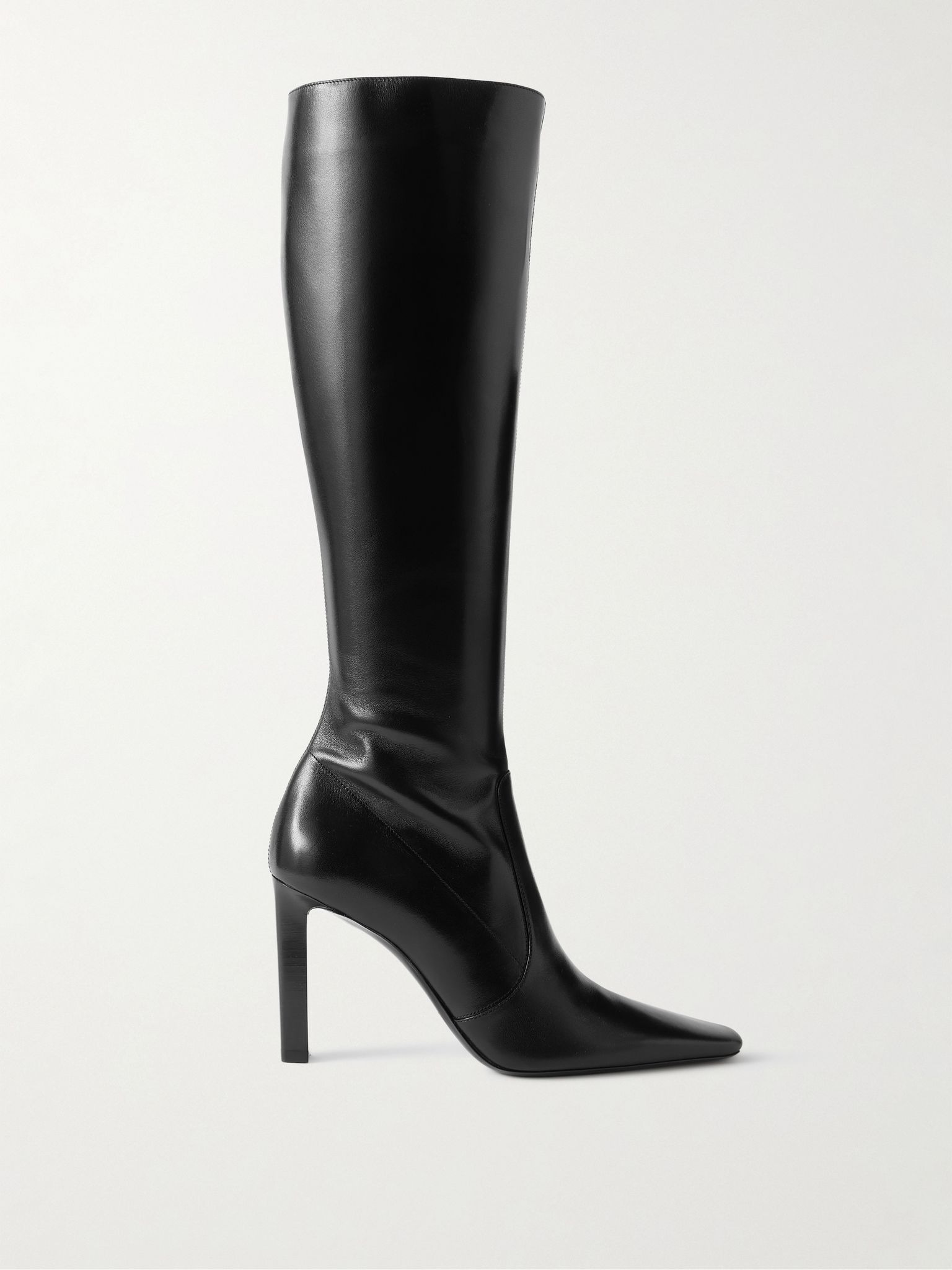 Francoise glossed-leather knee boots Black - 1