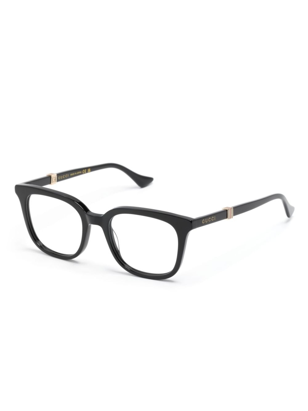 Web-stripe square-frame glasses - 2