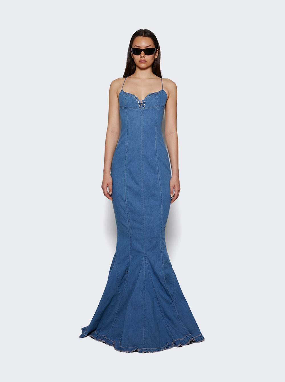 Mermaid Long Dress Light Blue - 5