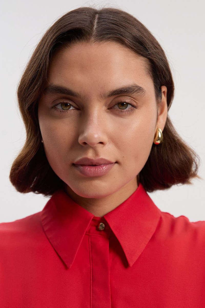 KAREN MILLEN Georgette Belted Blur Print Woven Shirt Dress outlook