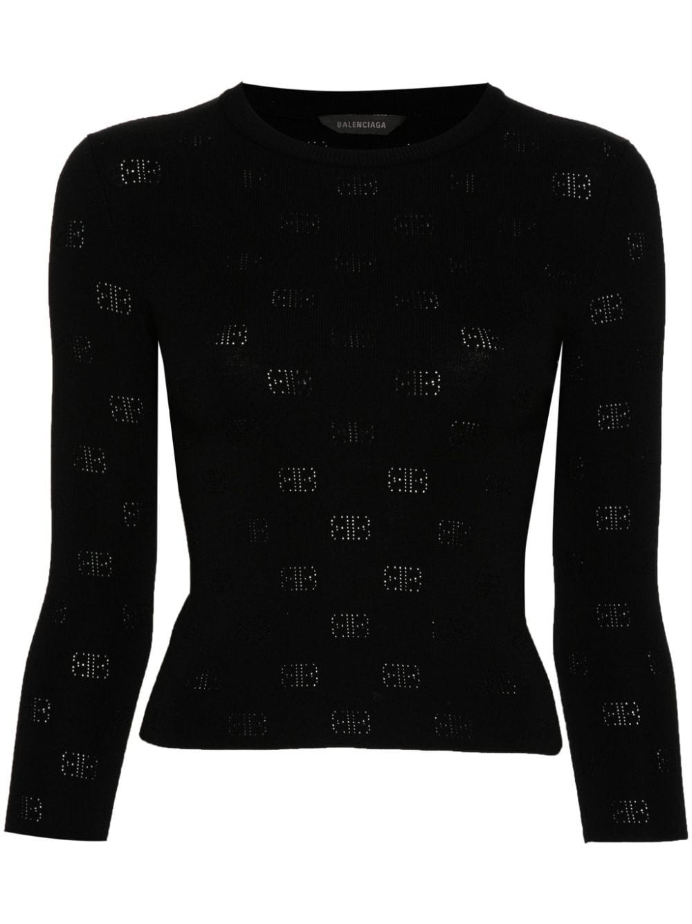 Balenciaga Wool-Blend BB logo top - 1