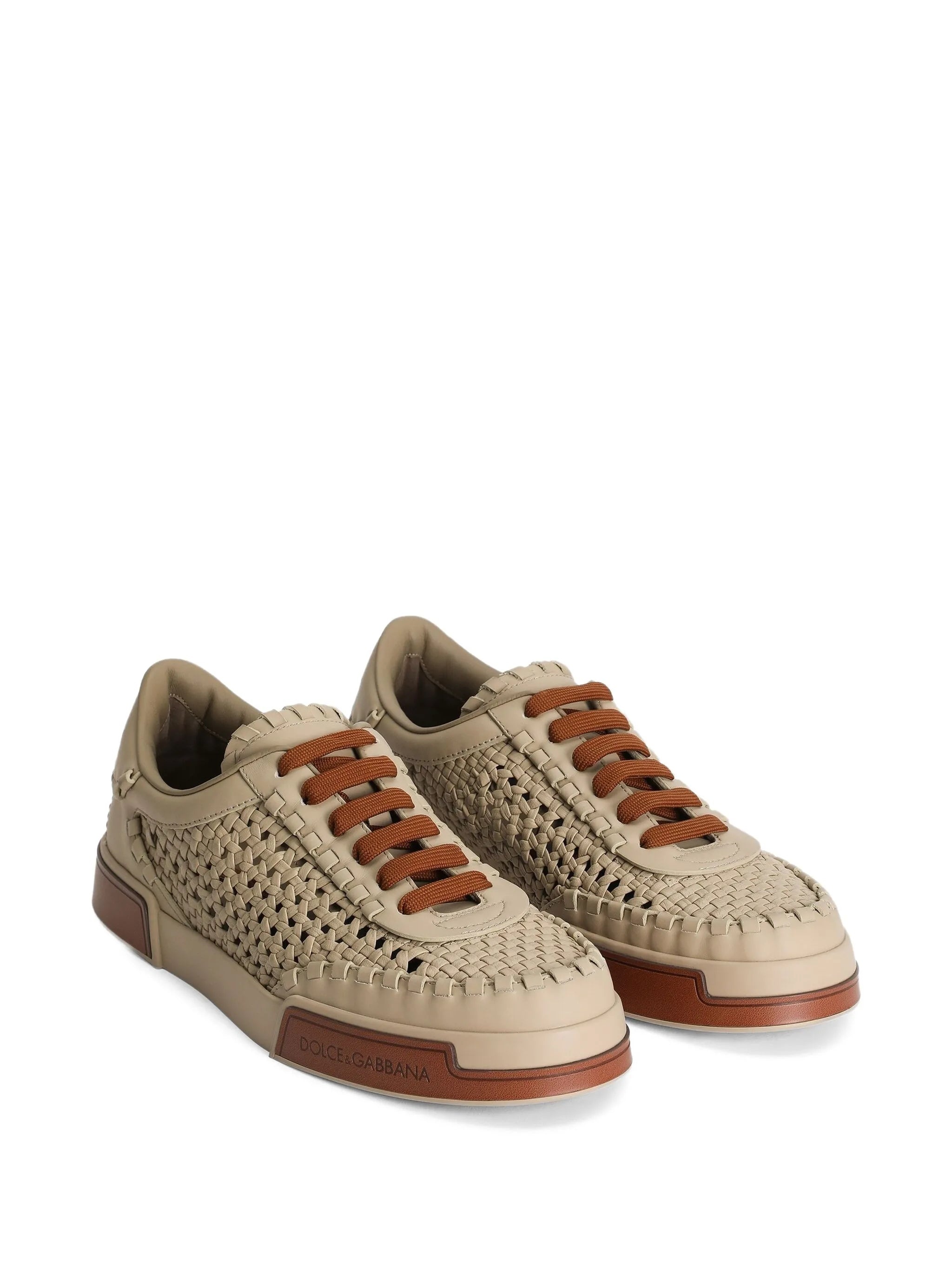 Mesh-panelling Leather Sneakers - 3