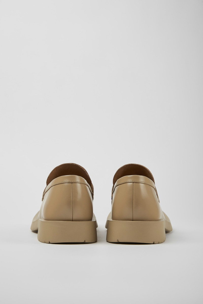 CAMPERLAB Beige leather loafers outlook