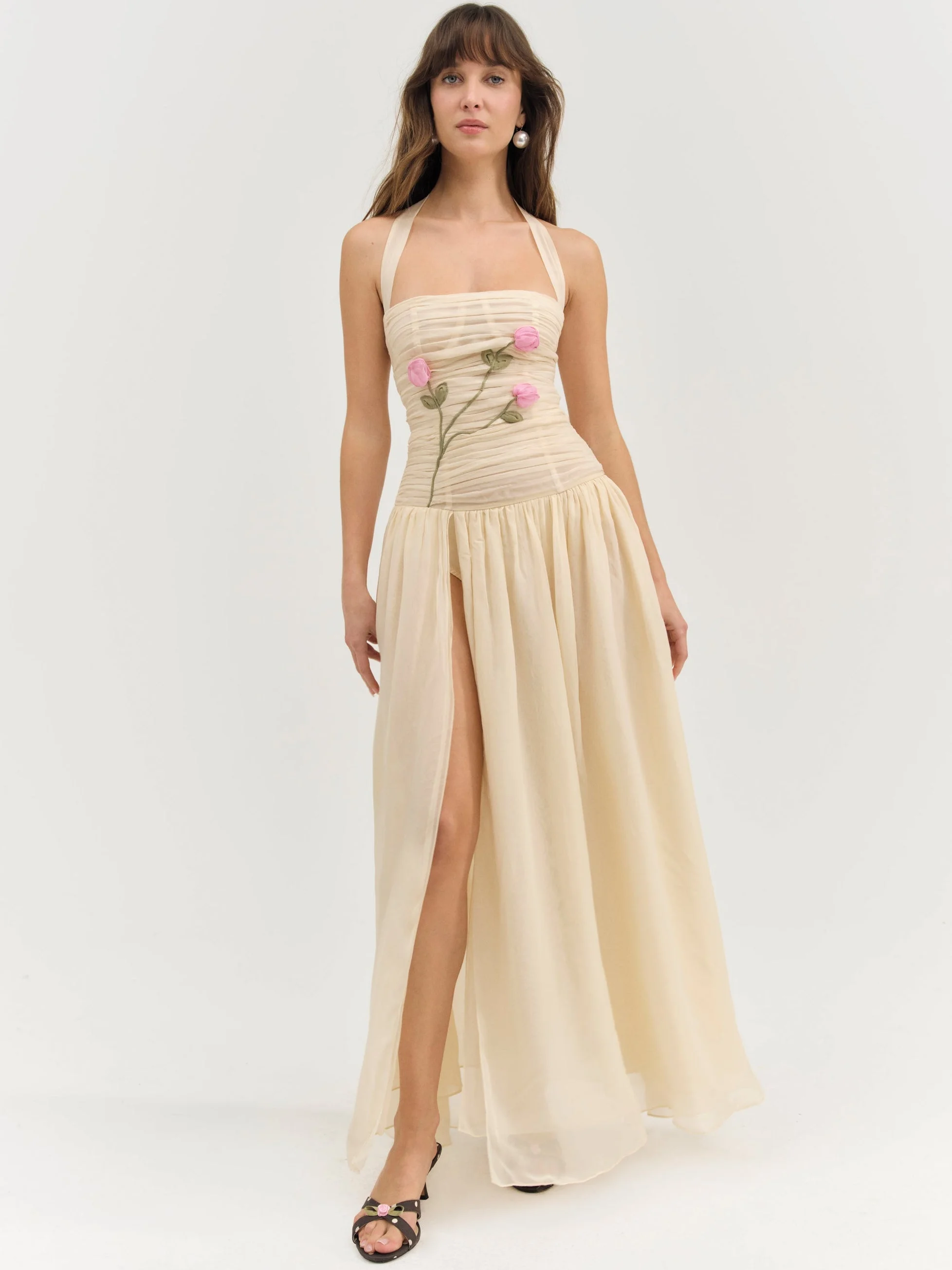 for love and lemons bridesmaid dress For Love & Lemons Casey Maxi Dress | Red | Size S