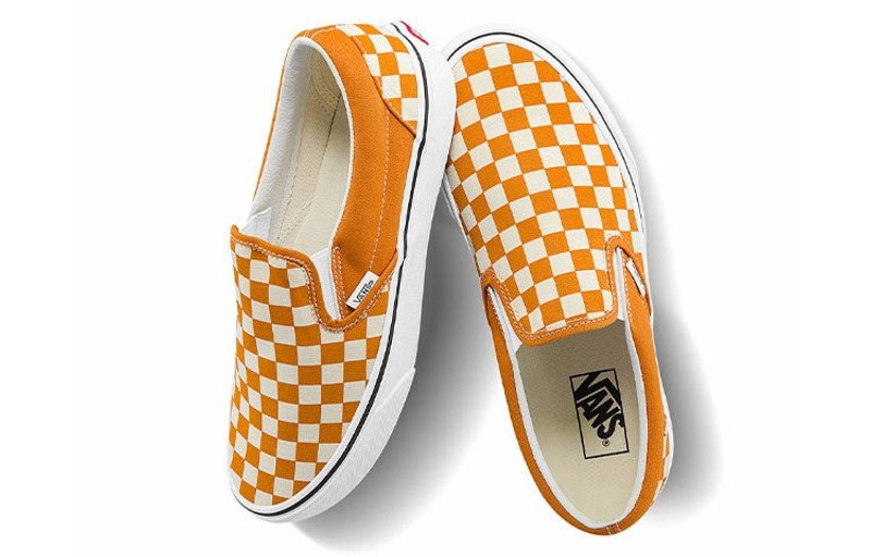 Vans Vans Unisex Checkerboard Classic Slip-On Sneakers Yellow/White VN0A5JMH8LF outlook