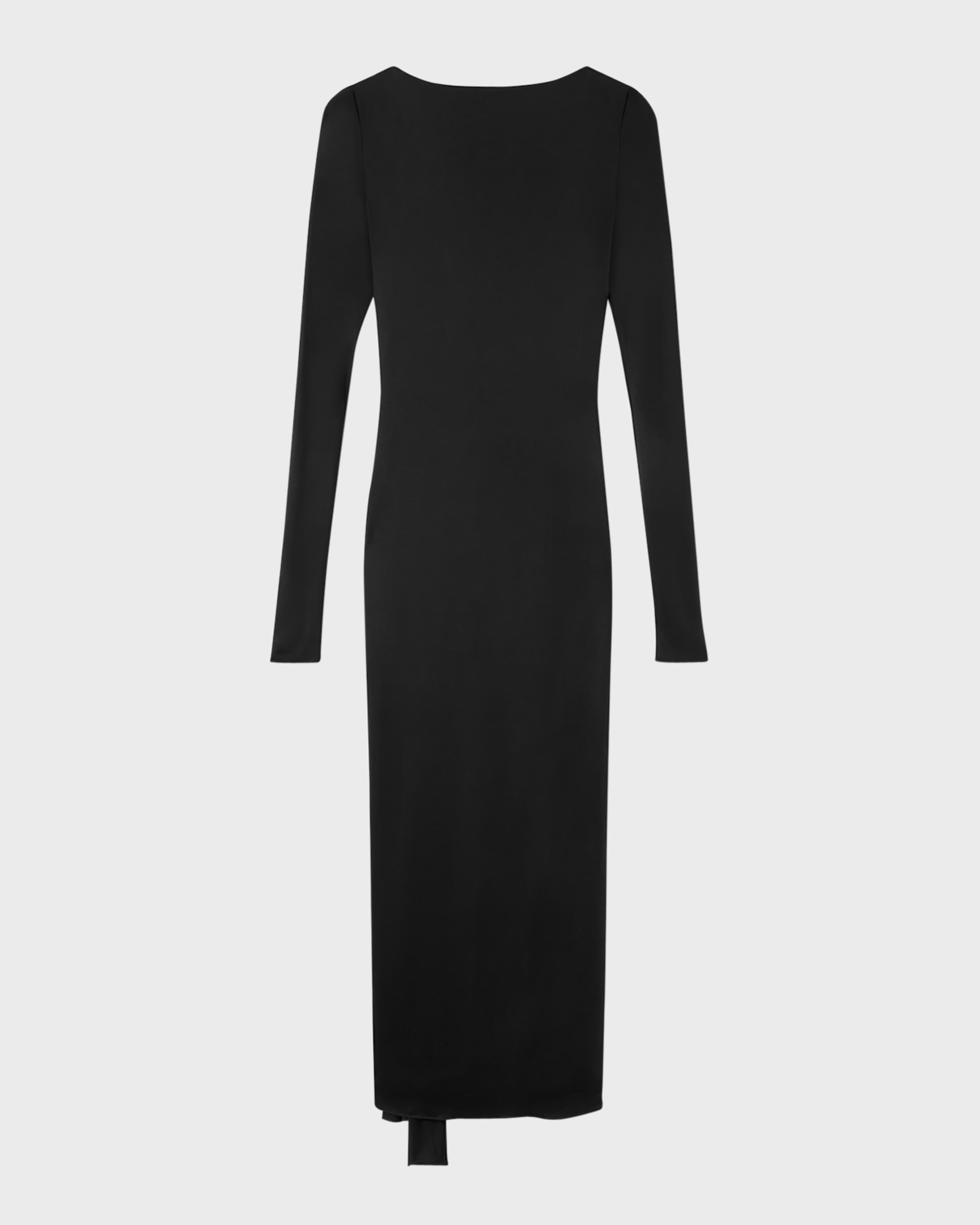 Cowl Open-Back Knotted Jersey Midi Dress - 1