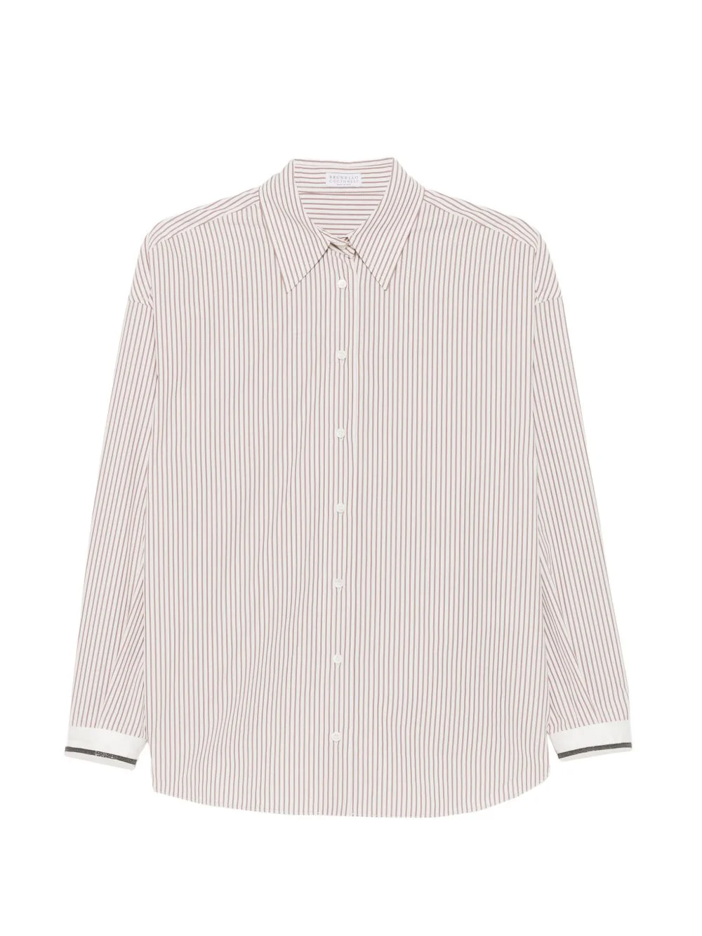 vertical-stripe long-sleeve shirt - 1