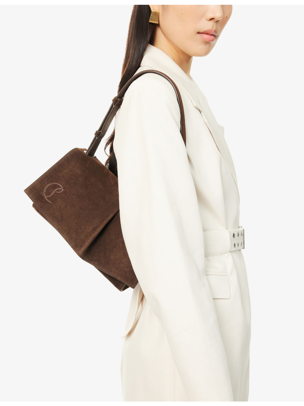 Baggy Small Suede Shoulder Bag - 3