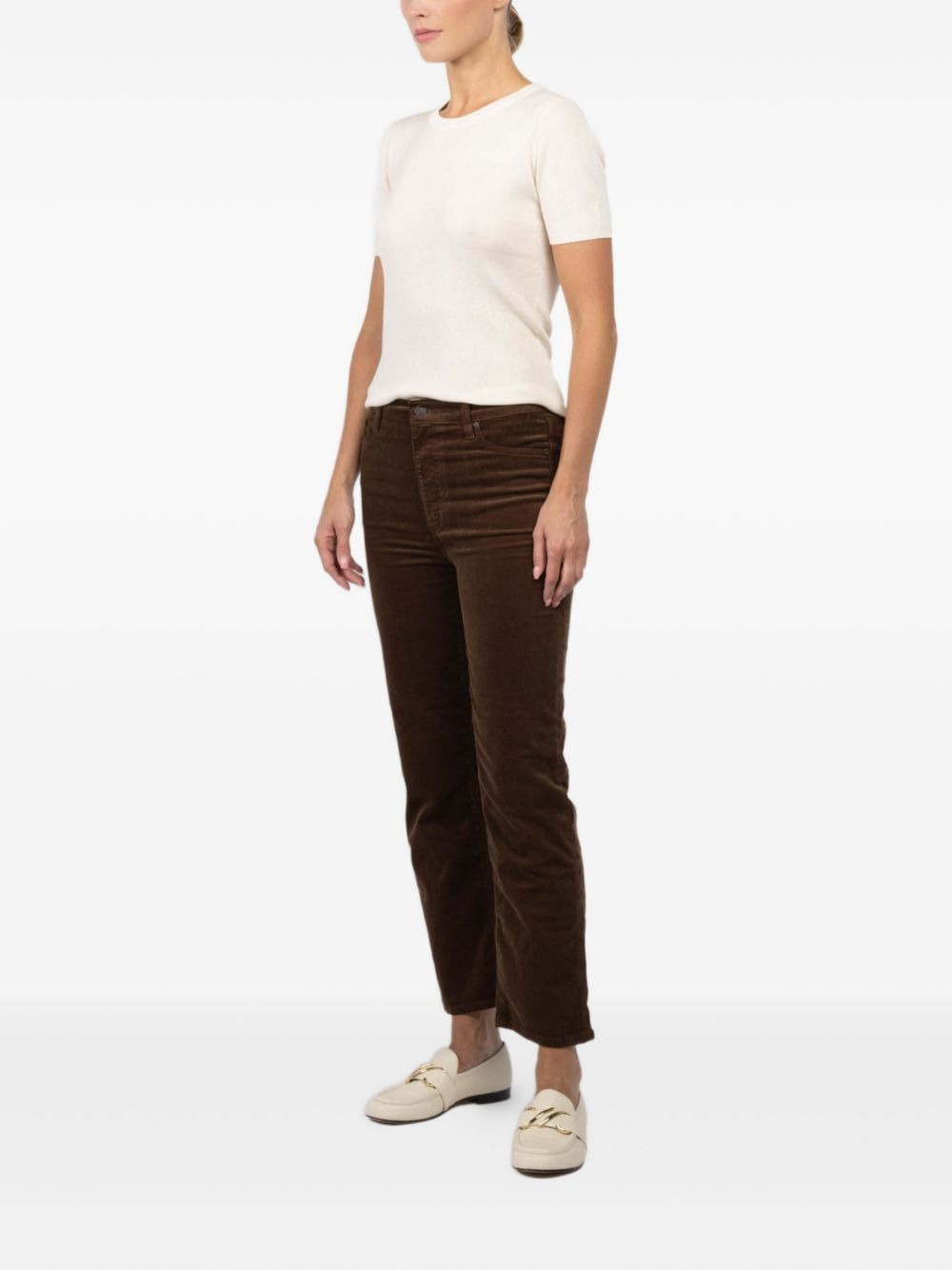 corduroy straight-leg trousers - 3