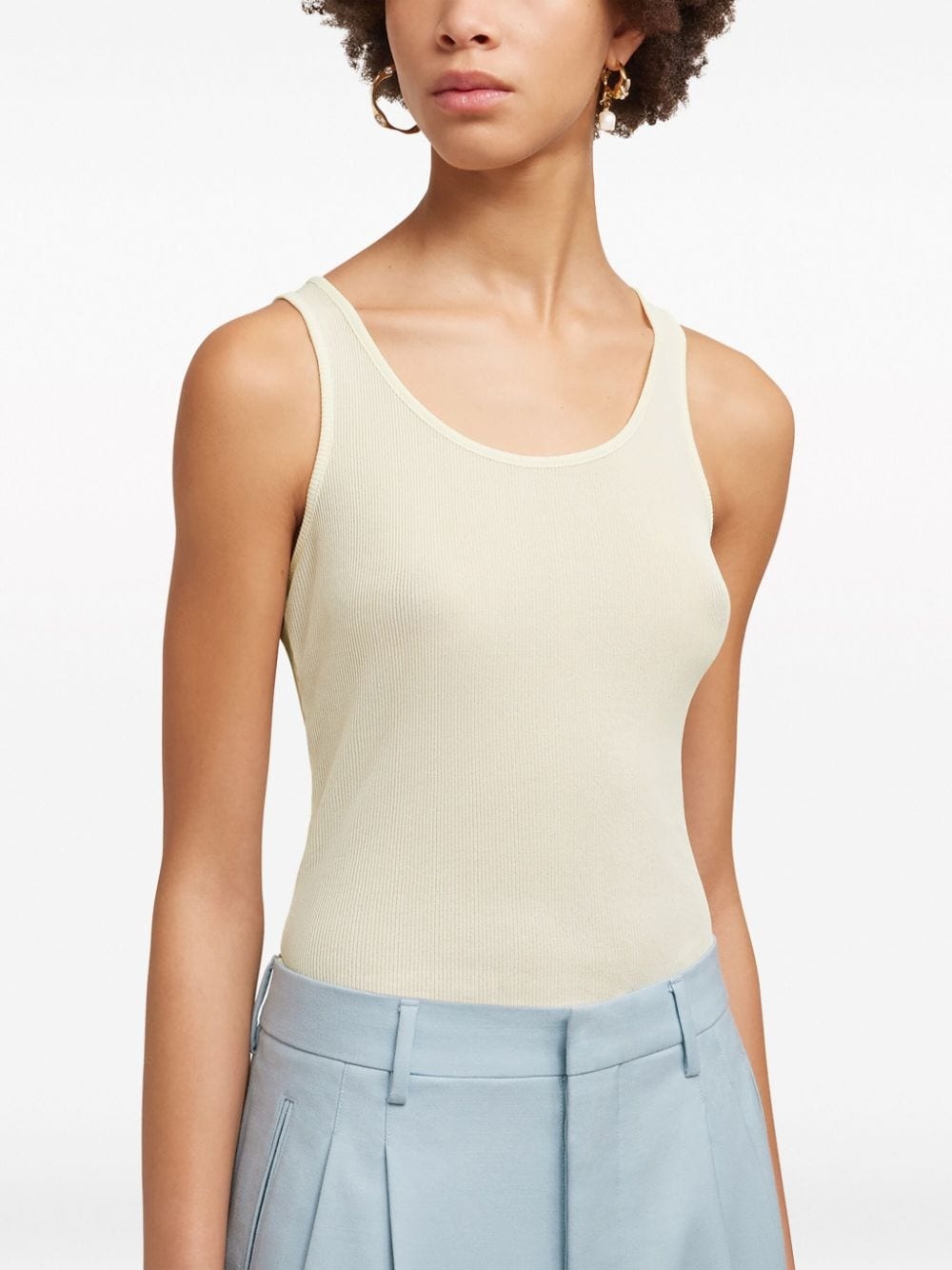 scoop-neck sleeveless tank top - 6