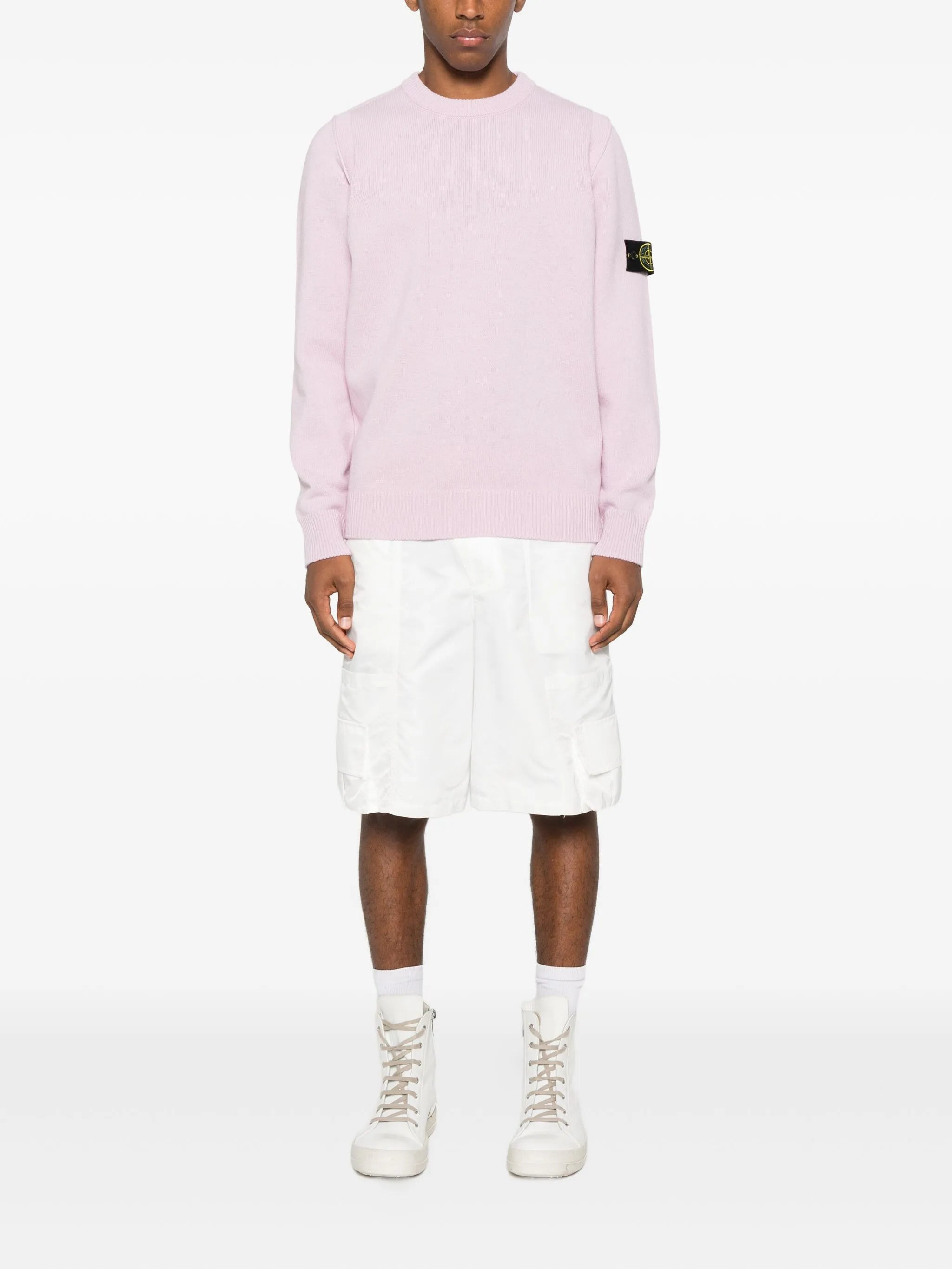 Stone Island Logo-patch Crew-neck Sweater - 3
