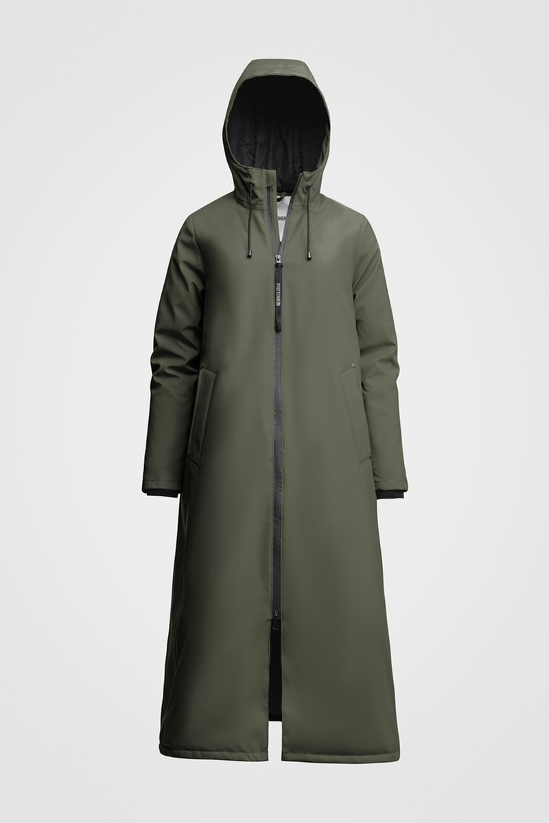 Stutterheim Mosebacke Long Winter Raincoat Green outlook
