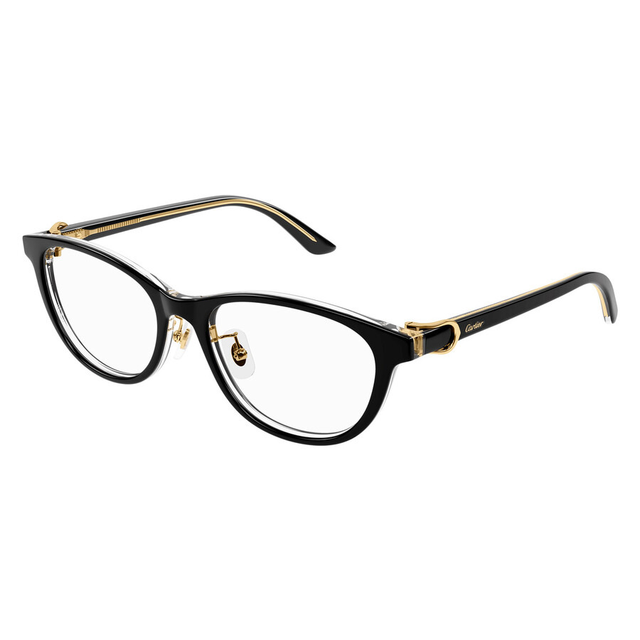 Cartier C Decor Demo Cat Eye Ladies Eyeglasses CT0456OJ 001 53 - 1