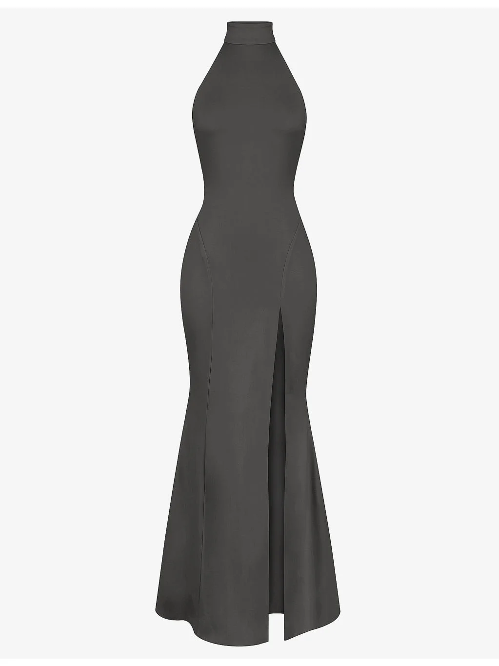 Juliette halter-neck split-hem stretch-woven maxi dress - 1