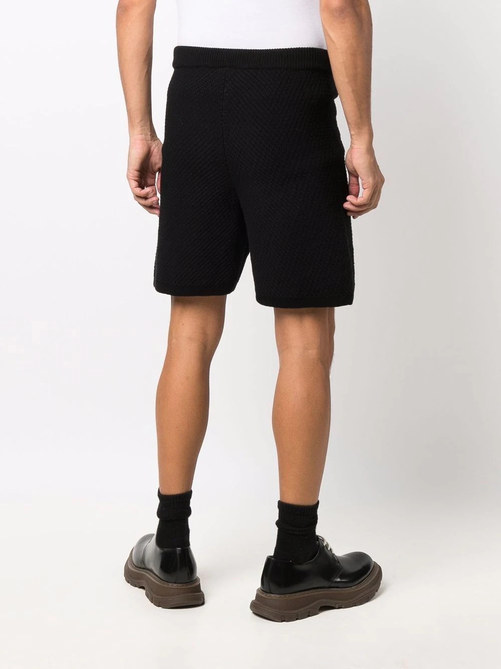 knitted track shorts - 4