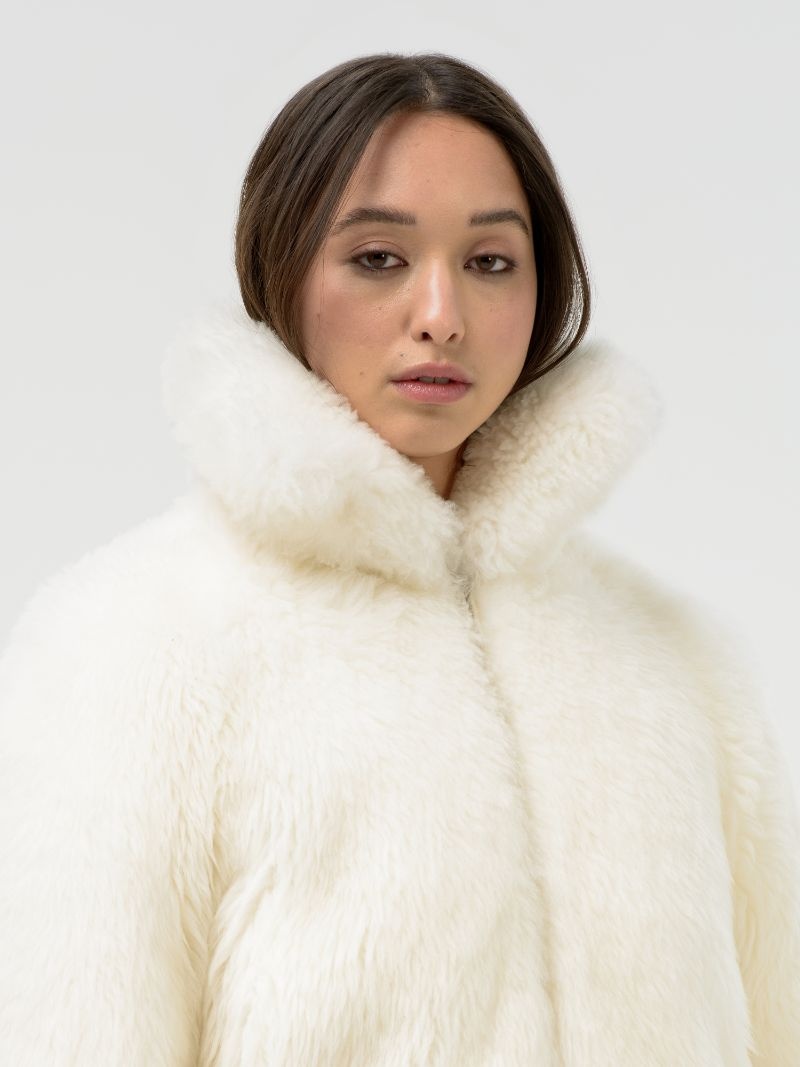 SHORT SHEARLING FUR JACKET - 7