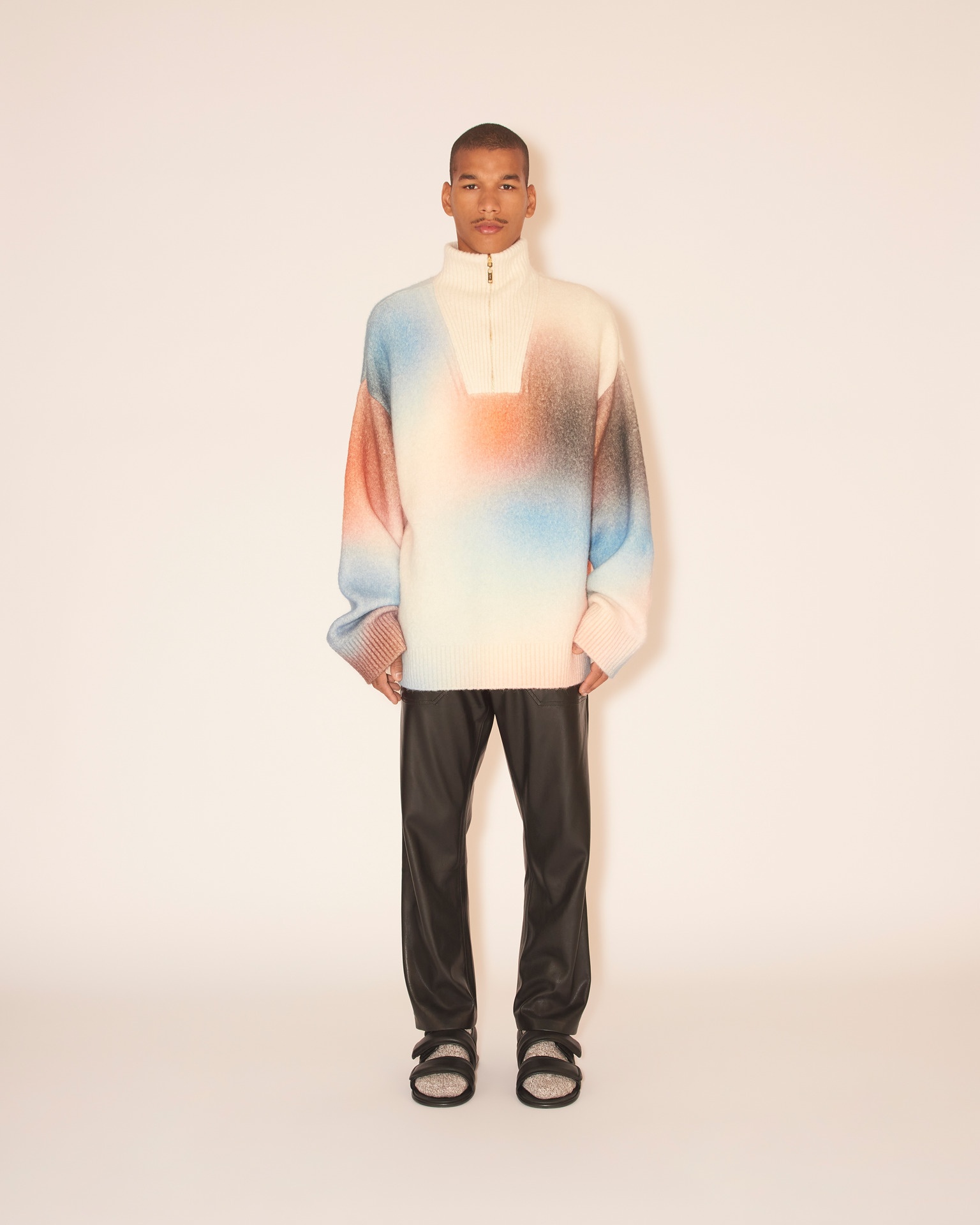DUSCO - Funnel neck jumper - Multi watercolour - 2