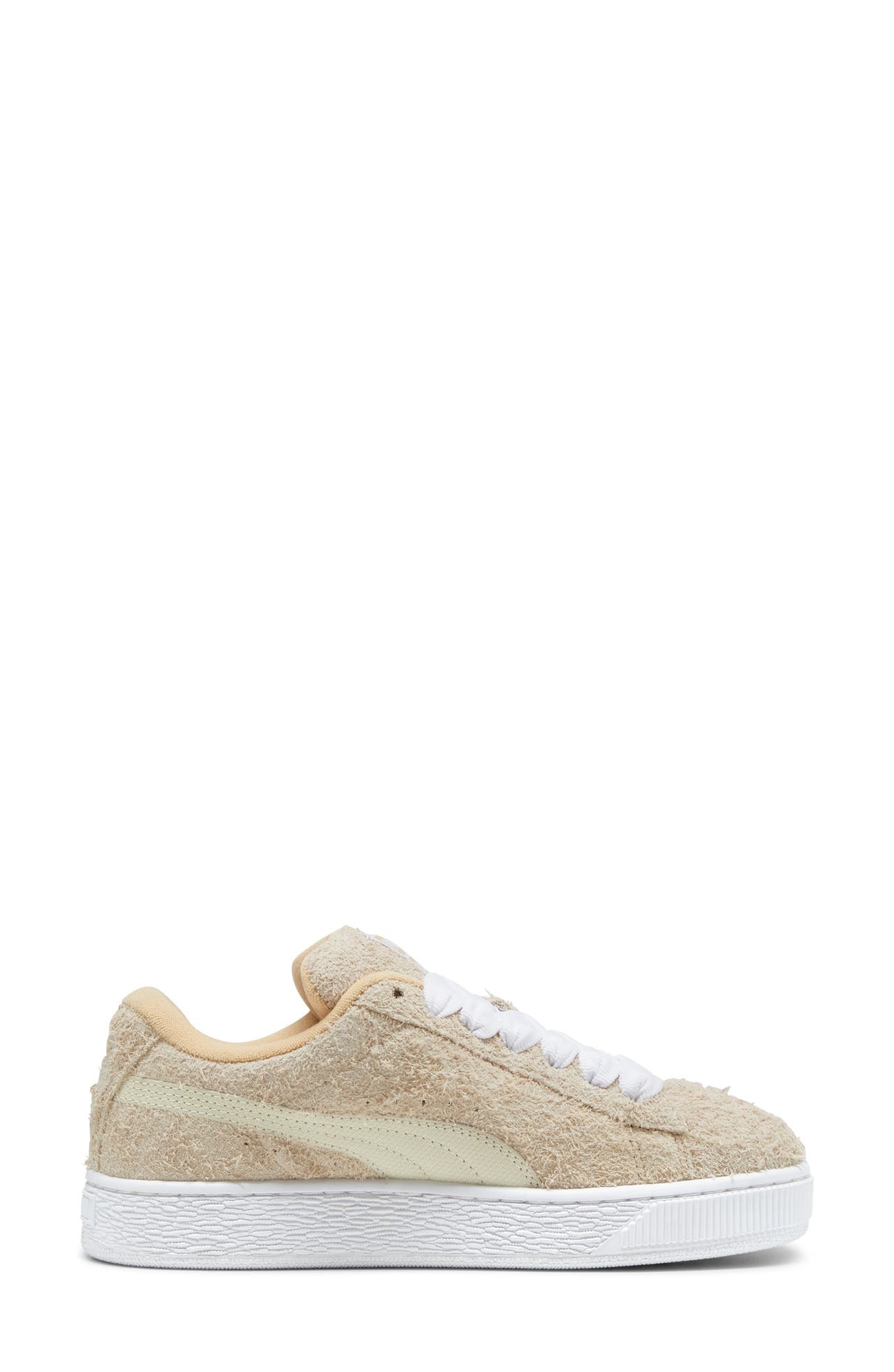 PUMA Suede XL Hairy Sneaker in Alpine Snow-Puma White at Nordstrom - 1